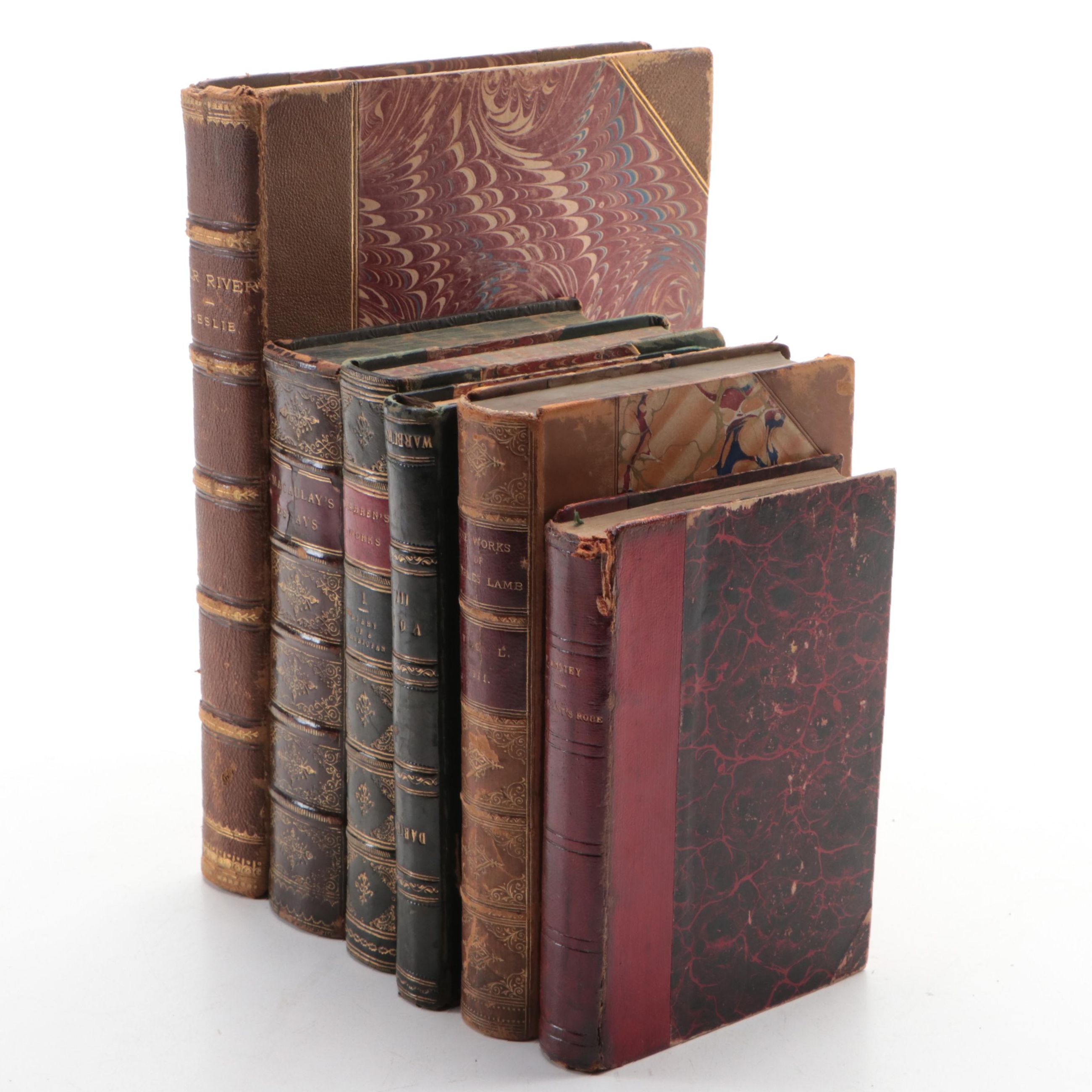 "Works of Samuel Warren" Vol. I and More Leatherbound Books