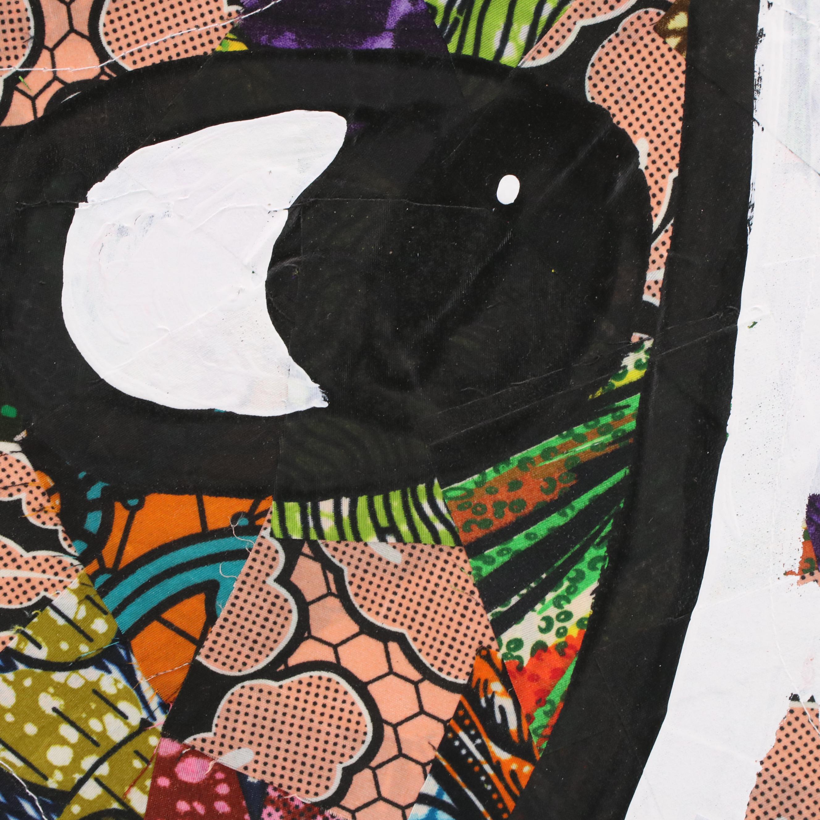 Abiola Idowu Figurative Mixed Media Painting "I Love You a Great Deal," 2024