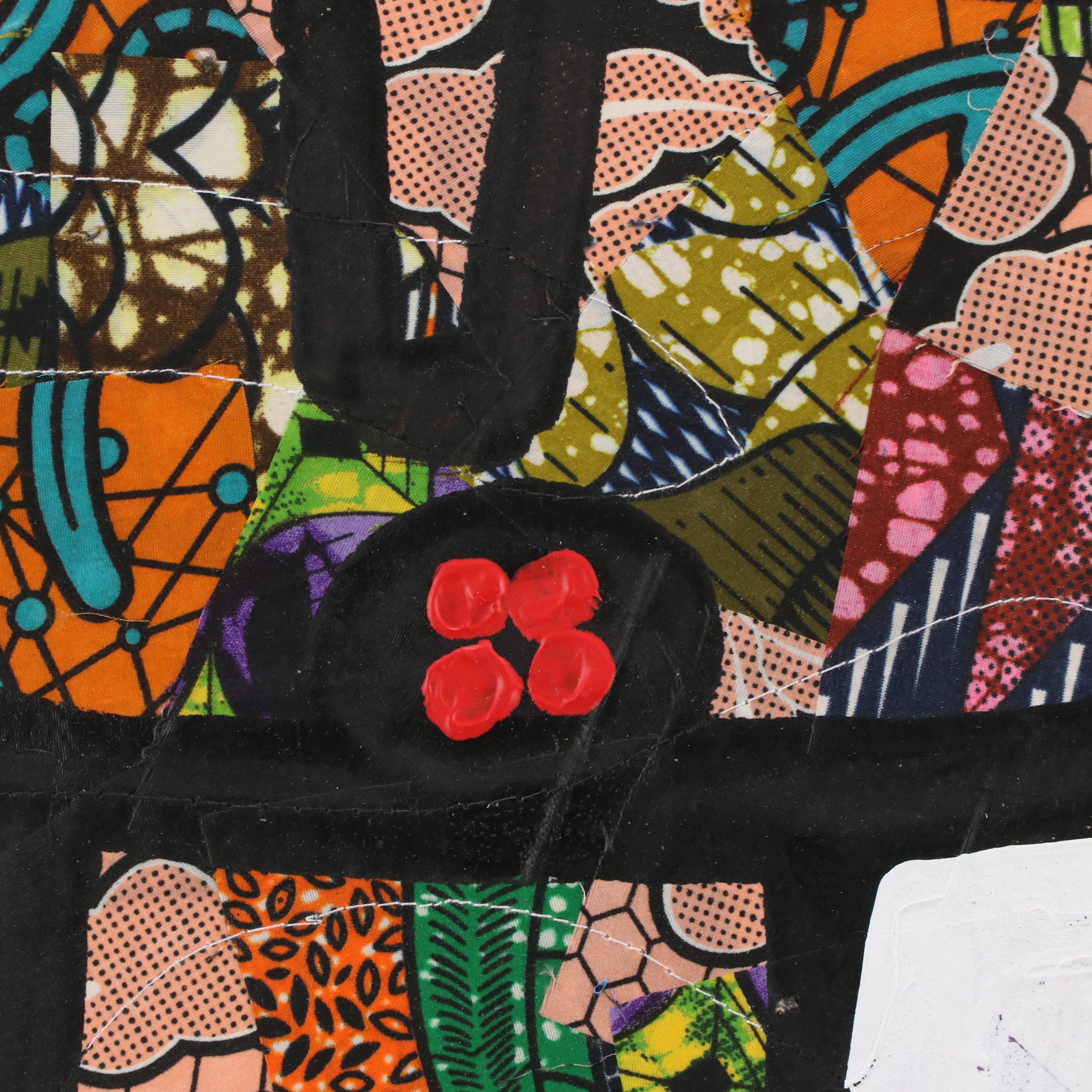 Abiola Idowu Figurative Mixed Media Painting "I Love You a Great Deal," 2024