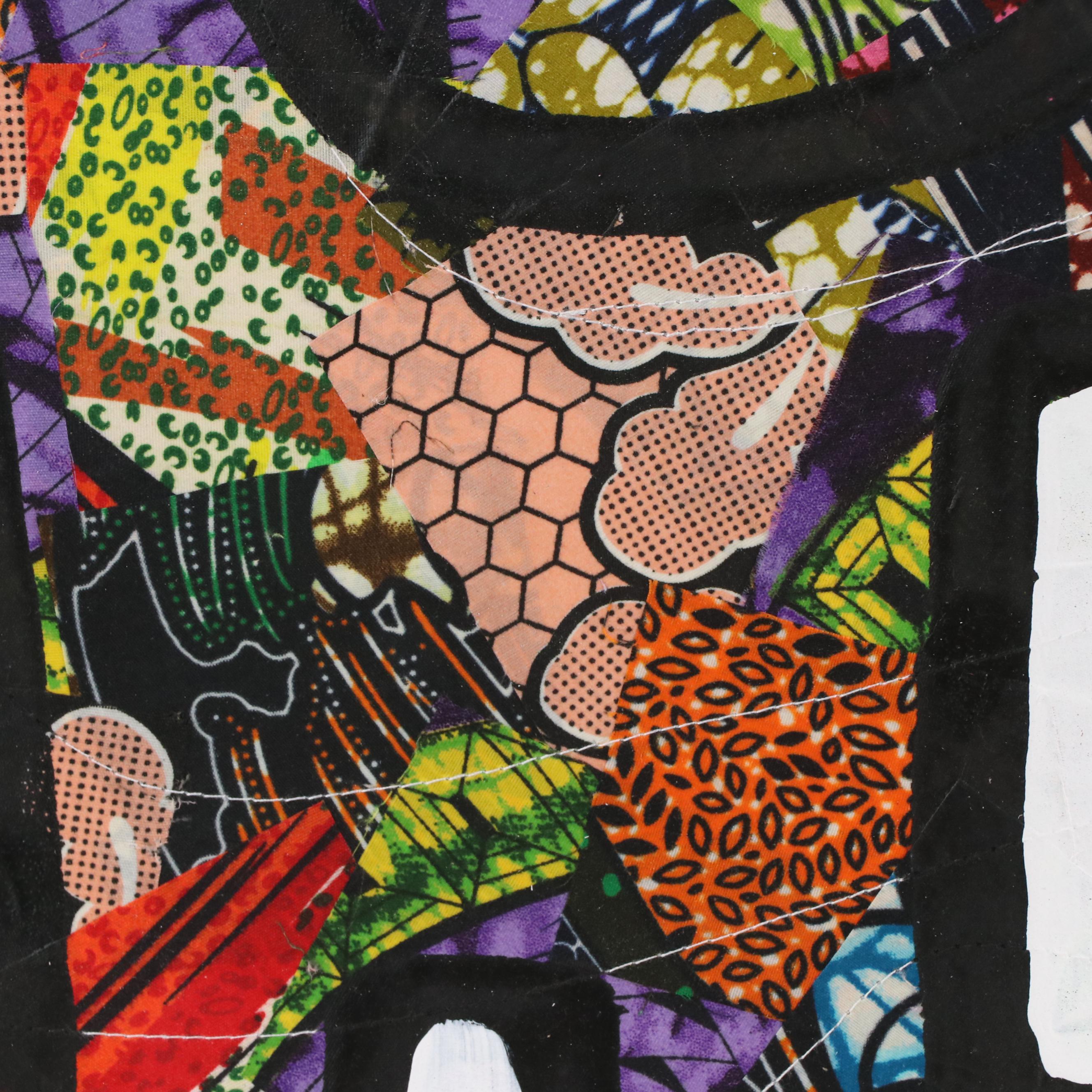 Abiola Idowu Figurative Mixed Media Painting "I Love You a Great Deal," 2024