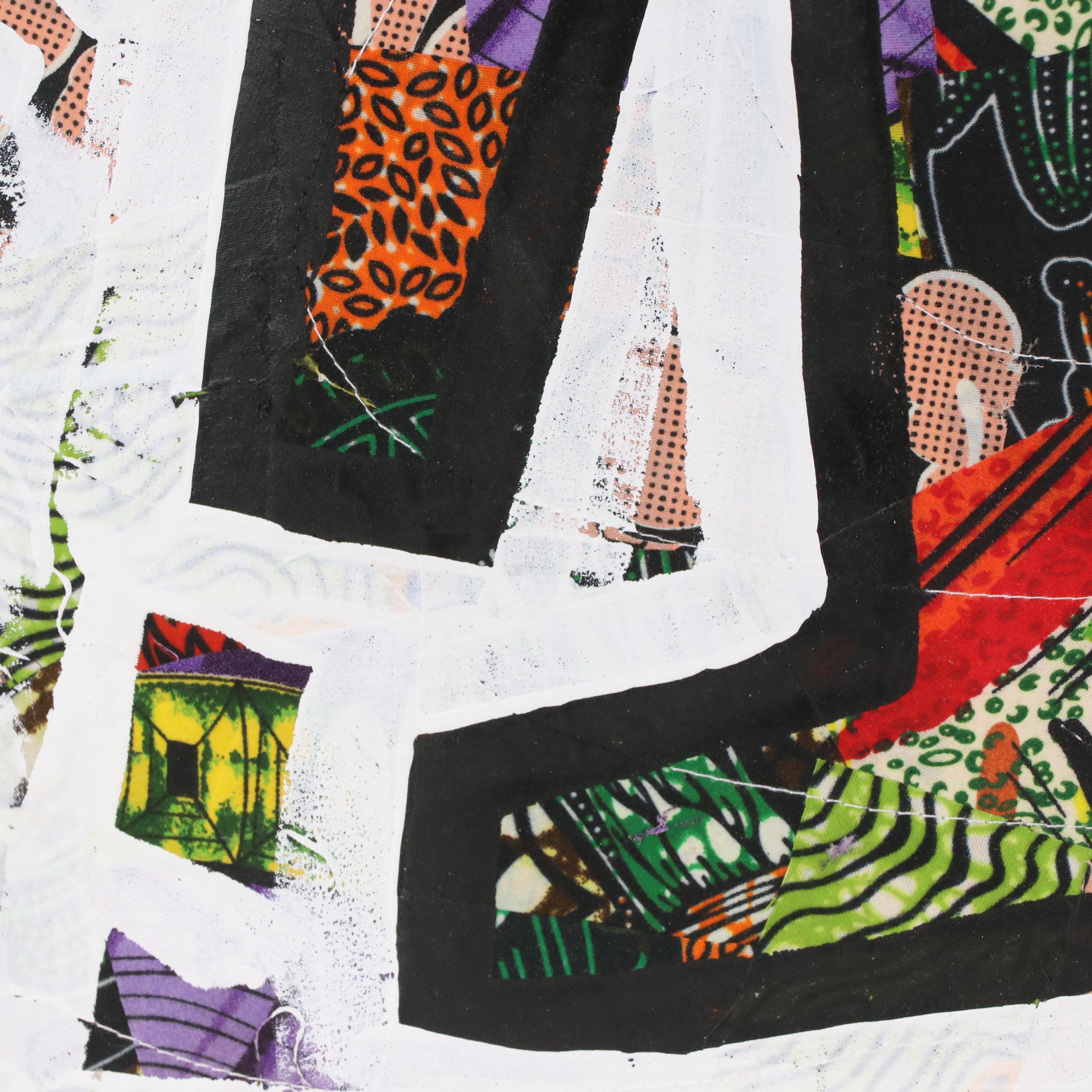 Abiola Idowu Figurative Mixed Media Painting "I Love You a Great Deal," 2024