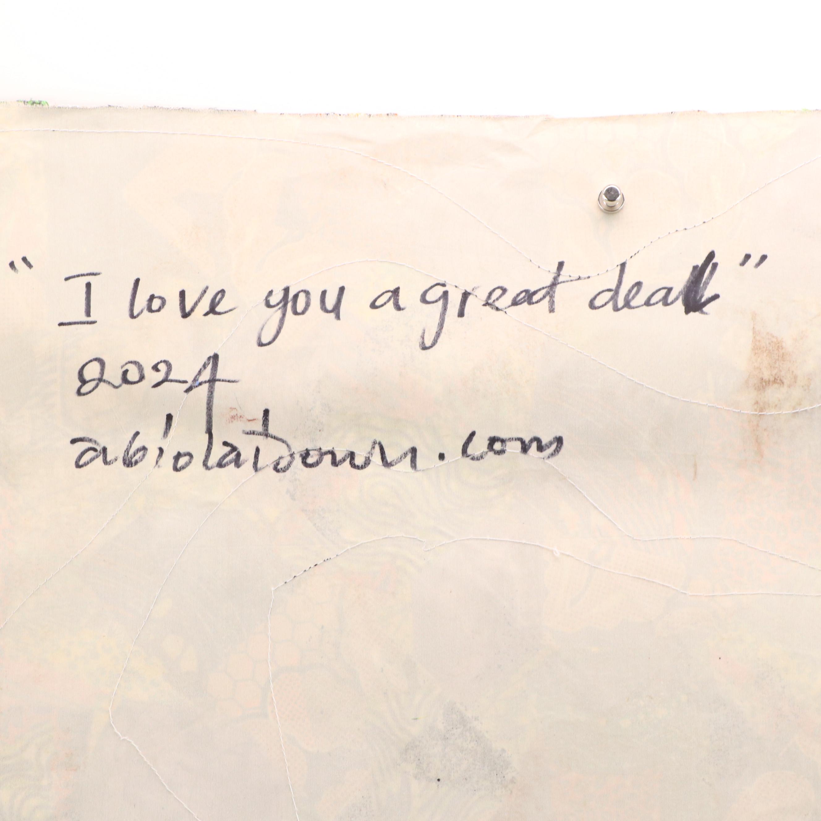 Abiola Idowu Figurative Mixed Media Painting "I Love You a Great Deal," 2024