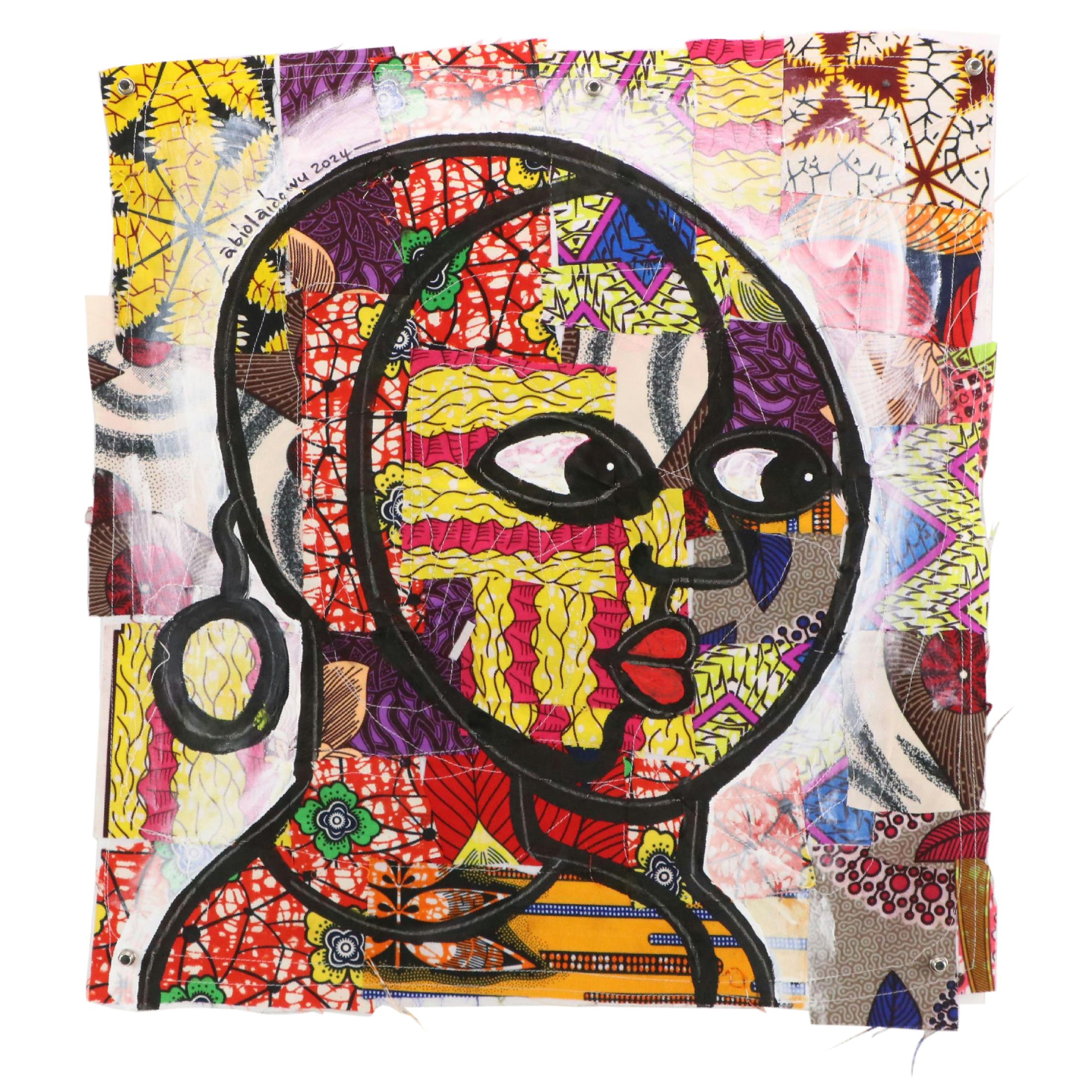 Abiola Idowu Figurative Mixed Media Painting "We Are Family," 2024