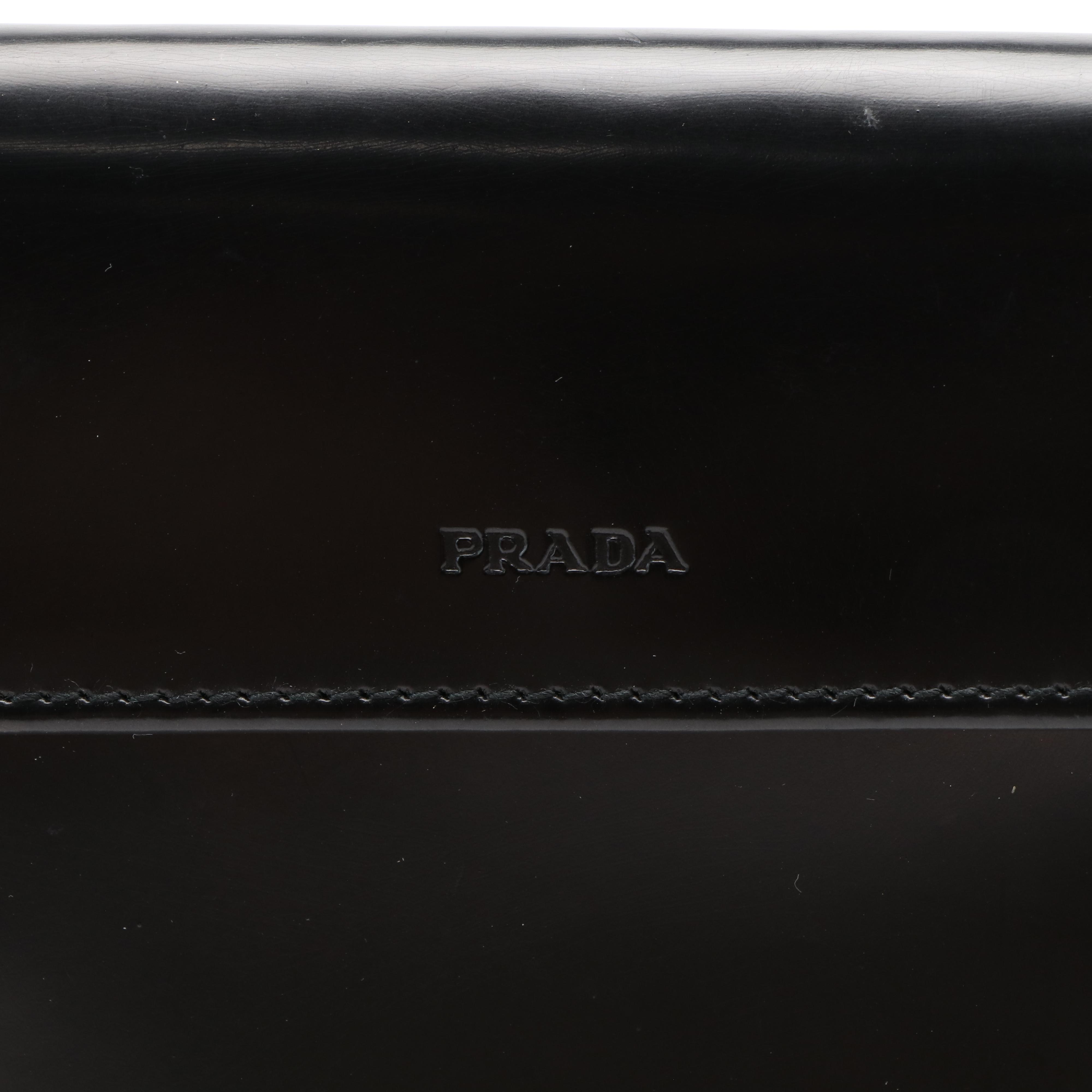Prada Spazzolato Leather Compact Wallet
