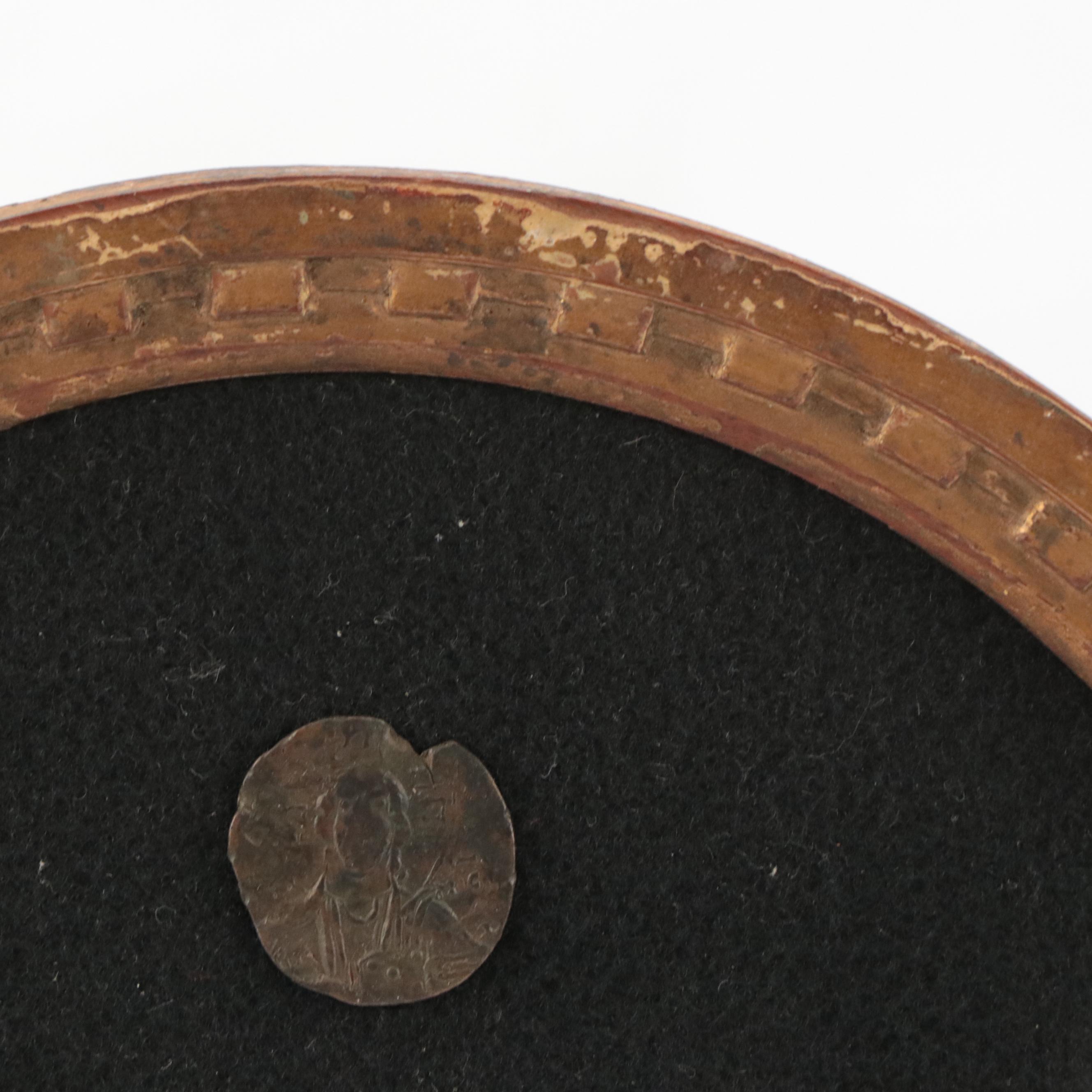 Byzantine Bronze Follis Coins & Byzantine Bronze Reliquary Coptic Crosses