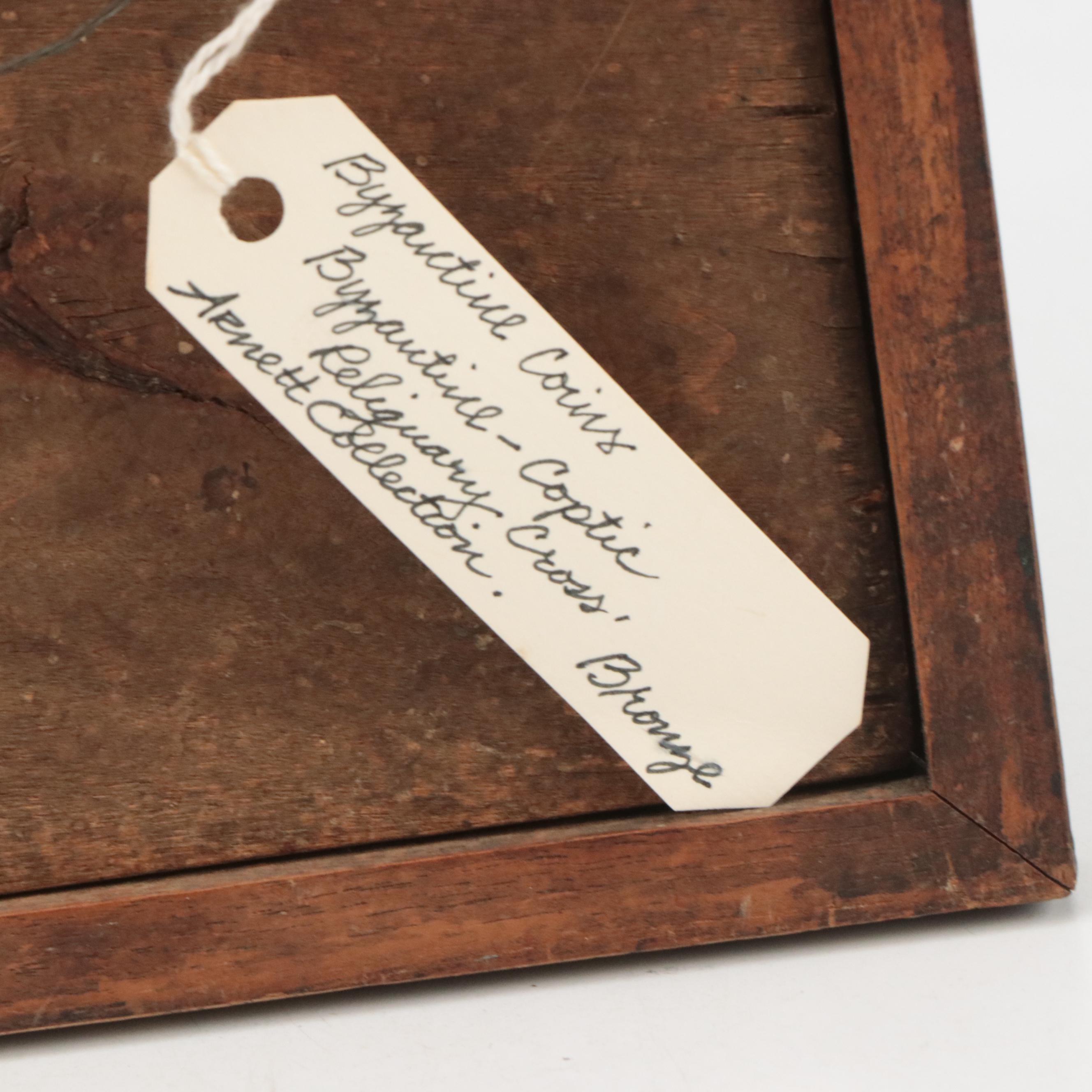 Byzantine Bronze Follis Coins & Byzantine Bronze Reliquary Coptic Crosses