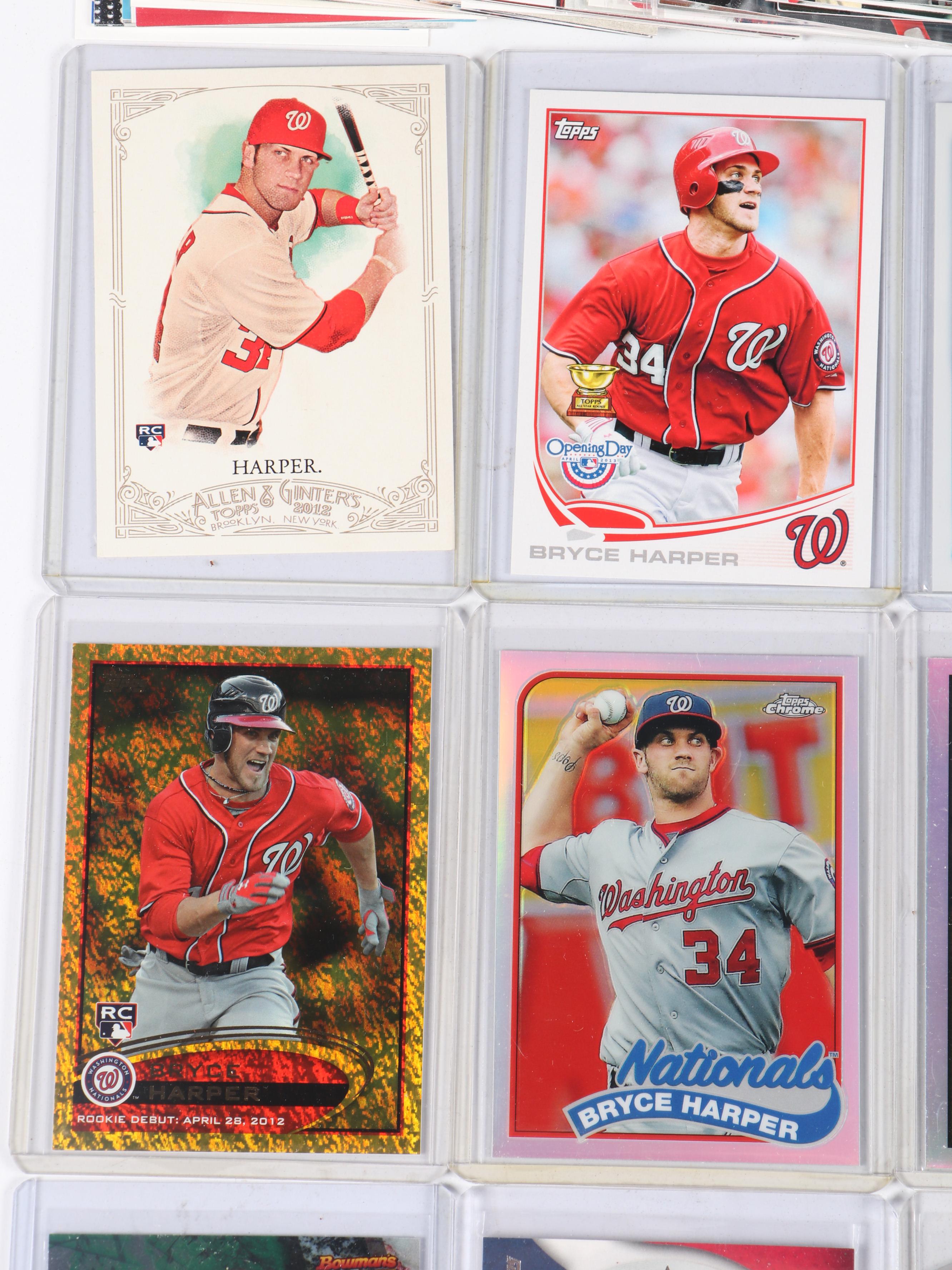 Bryce Harper Baseball Card Collection Featuring Rookies and More