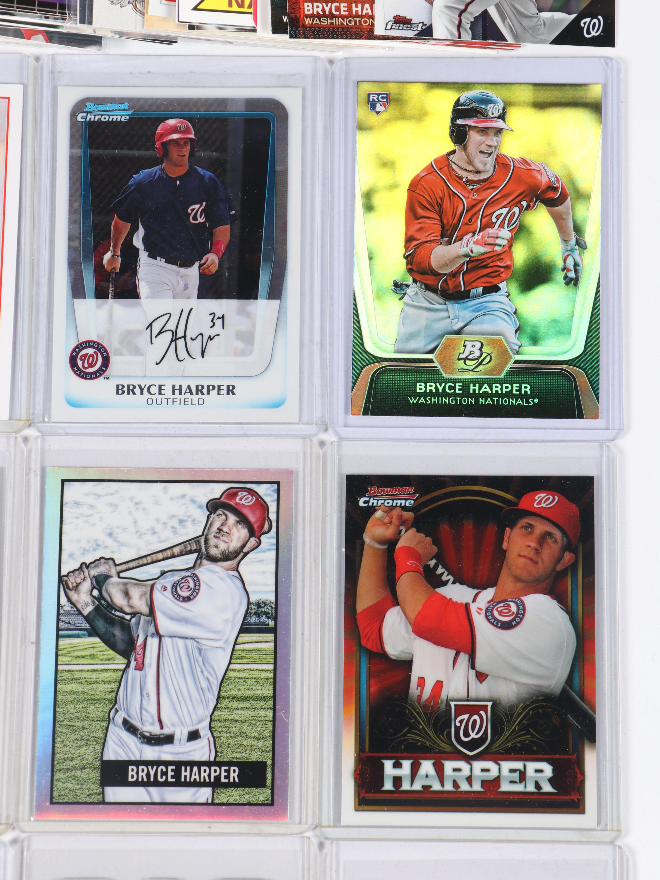 Bryce Harper Baseball Card Collection Featuring Rookies and More