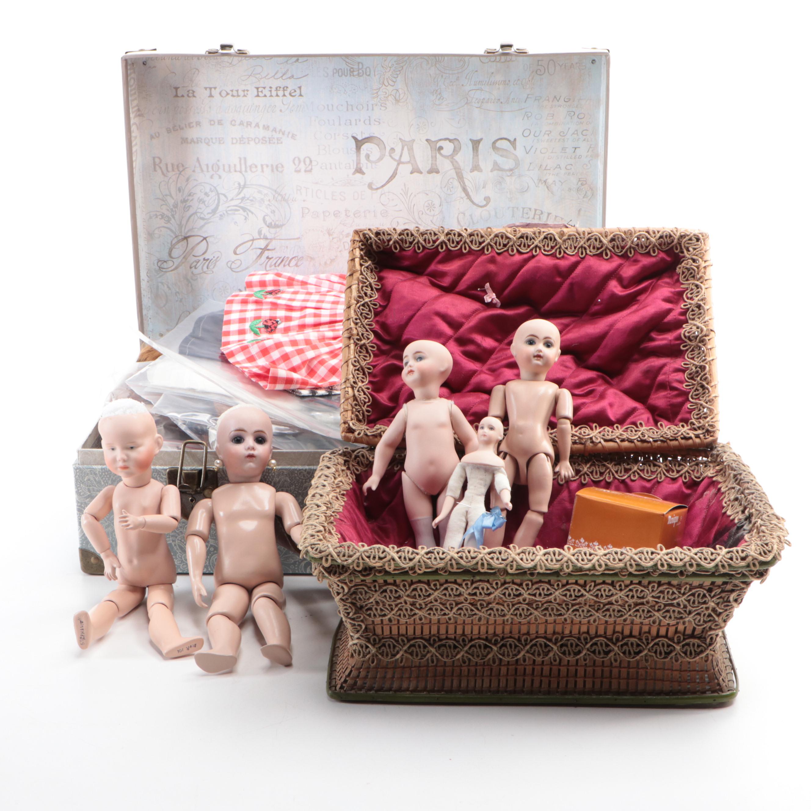 K Star R and Other S. Ehmen Seeley Artist Reproduction Dolls with Accessories