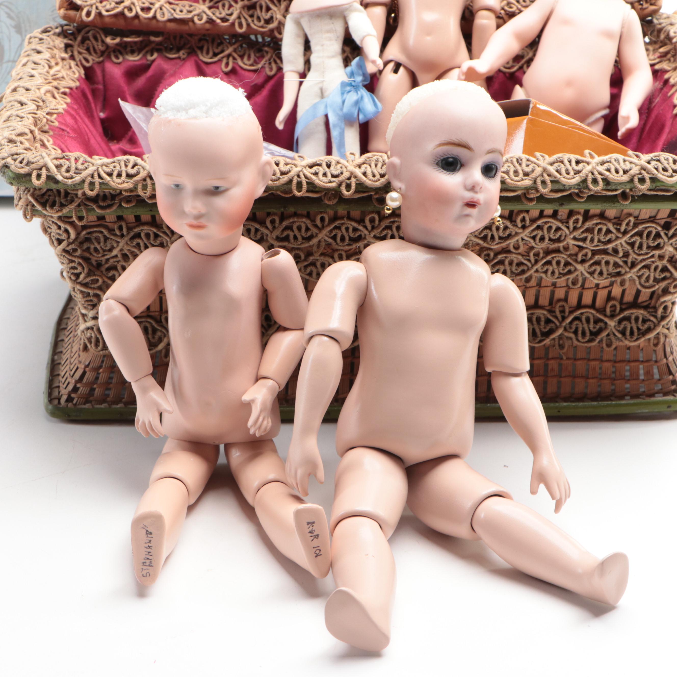 K Star R and Other S. Ehmen Seeley Artist Reproduction Dolls with Accessories