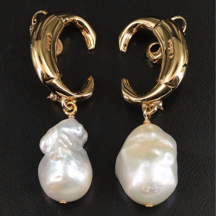Chloé Darcey Baroque Pearl Drop Earrings EBTH - Main Image