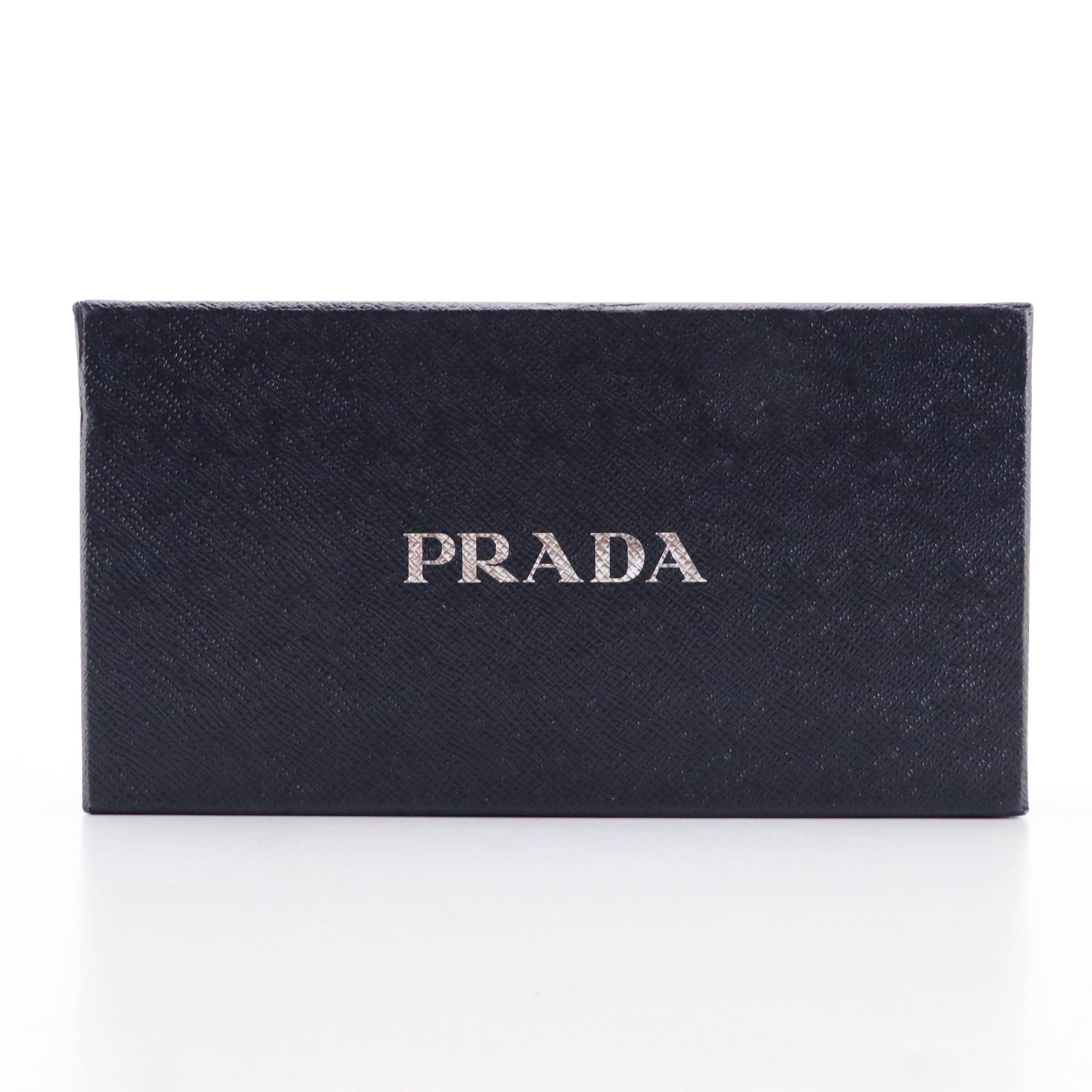 Prada Saffiano Leather Zip-Around Wallet with Box