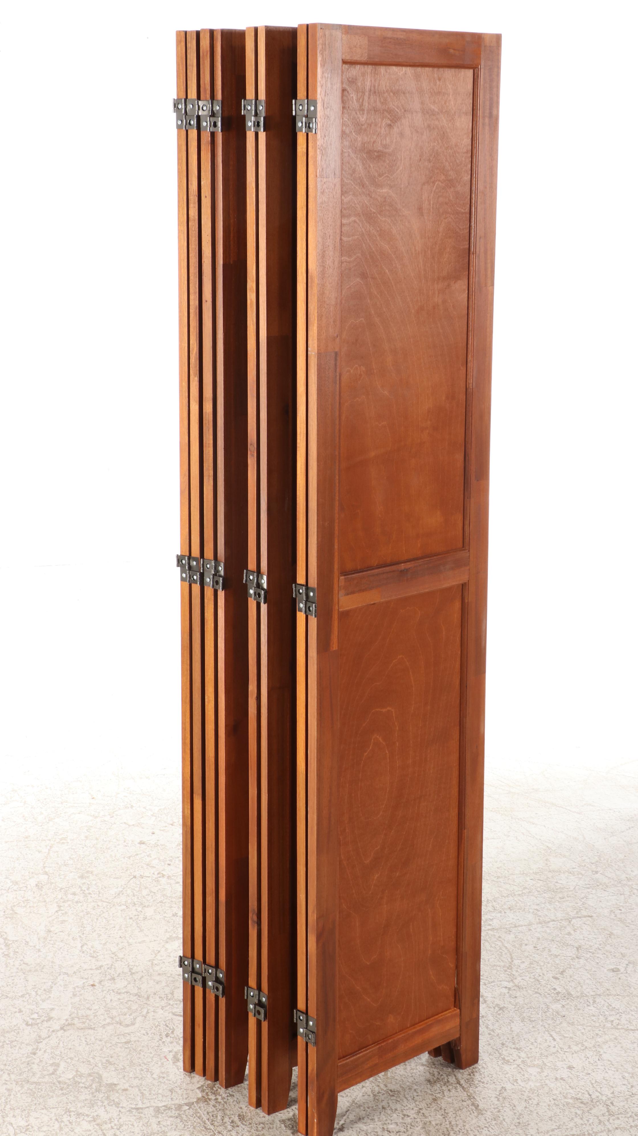 Cherry Eight-Panel Room Divider
