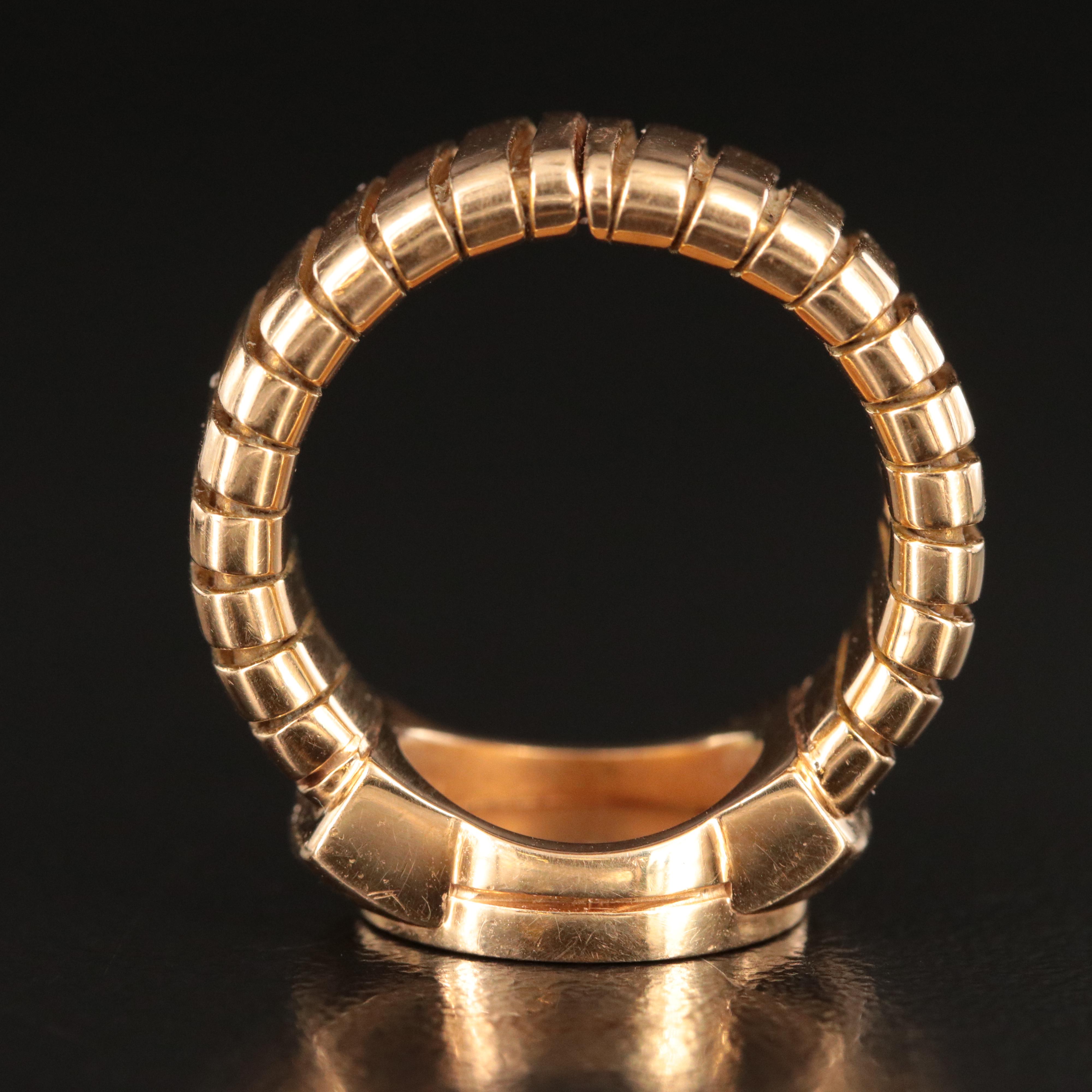 Bulgari BVLGARI 18K Black Onyx Tubogas Flex Ring