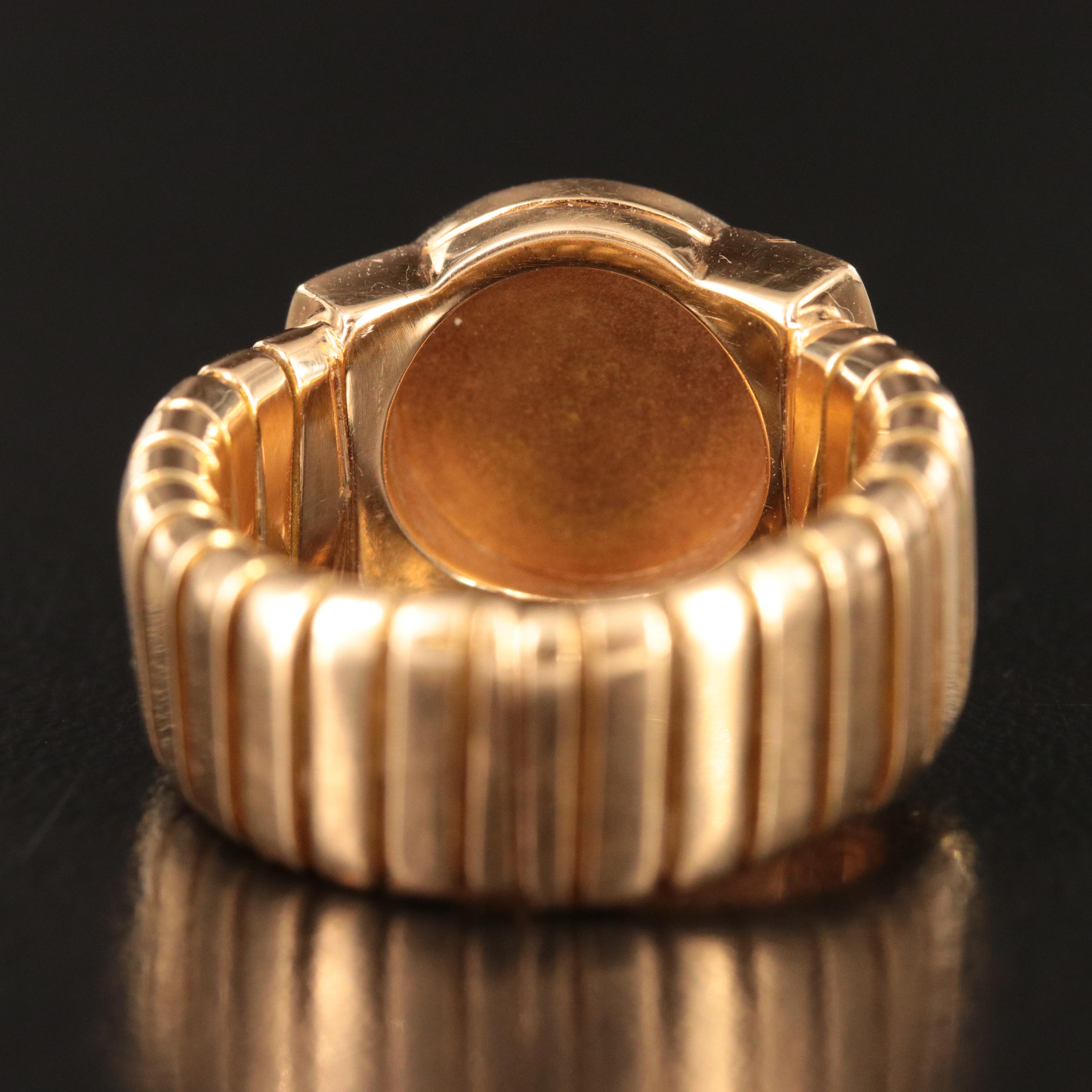 Bulgari BVLGARI 18K Black Onyx Tubogas Flex Ring