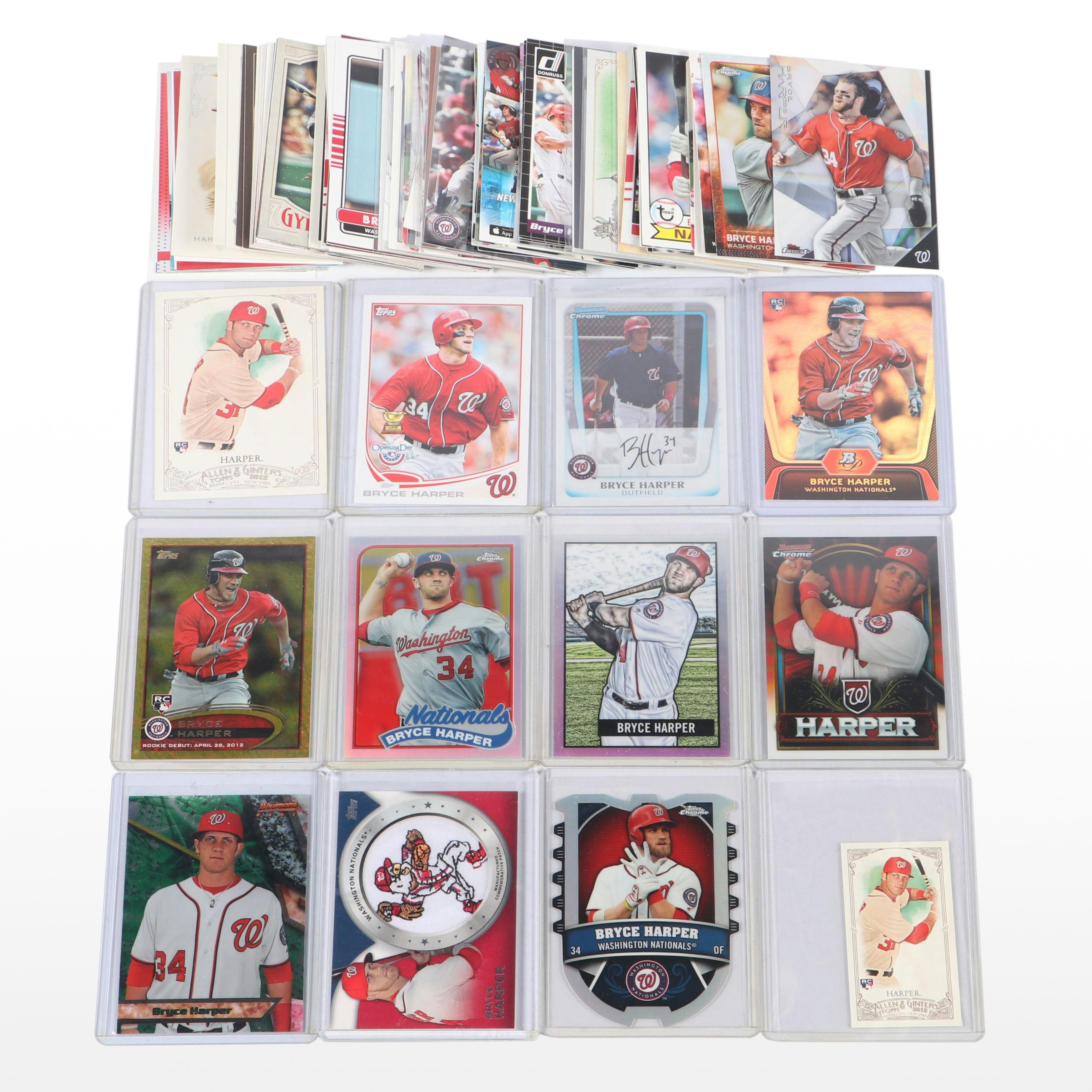 Bryce Harper Baseball Card Collection Featuring Rookies and More