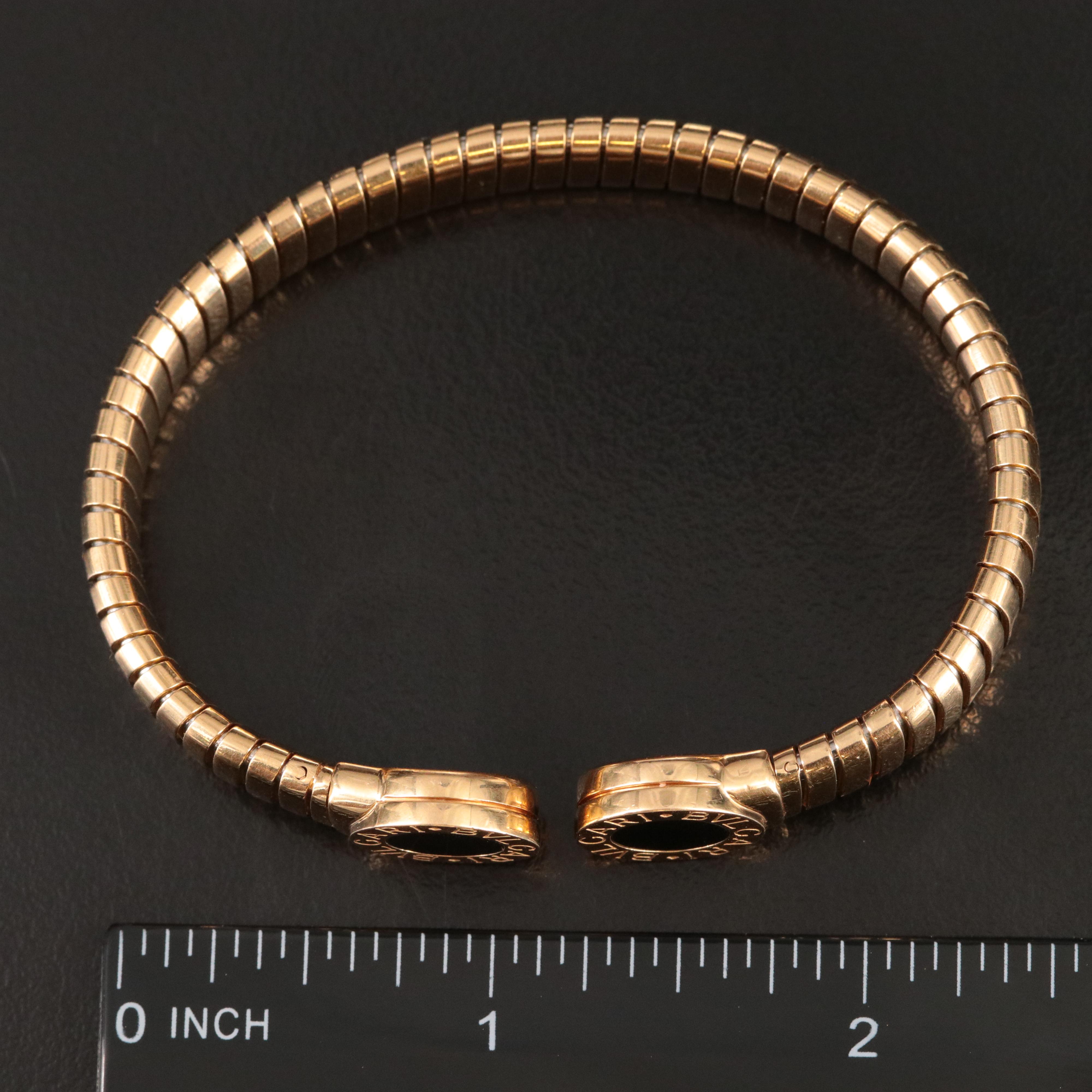 Bulgari BVLGARI 18K Black Onyx Tubogas Bracelet