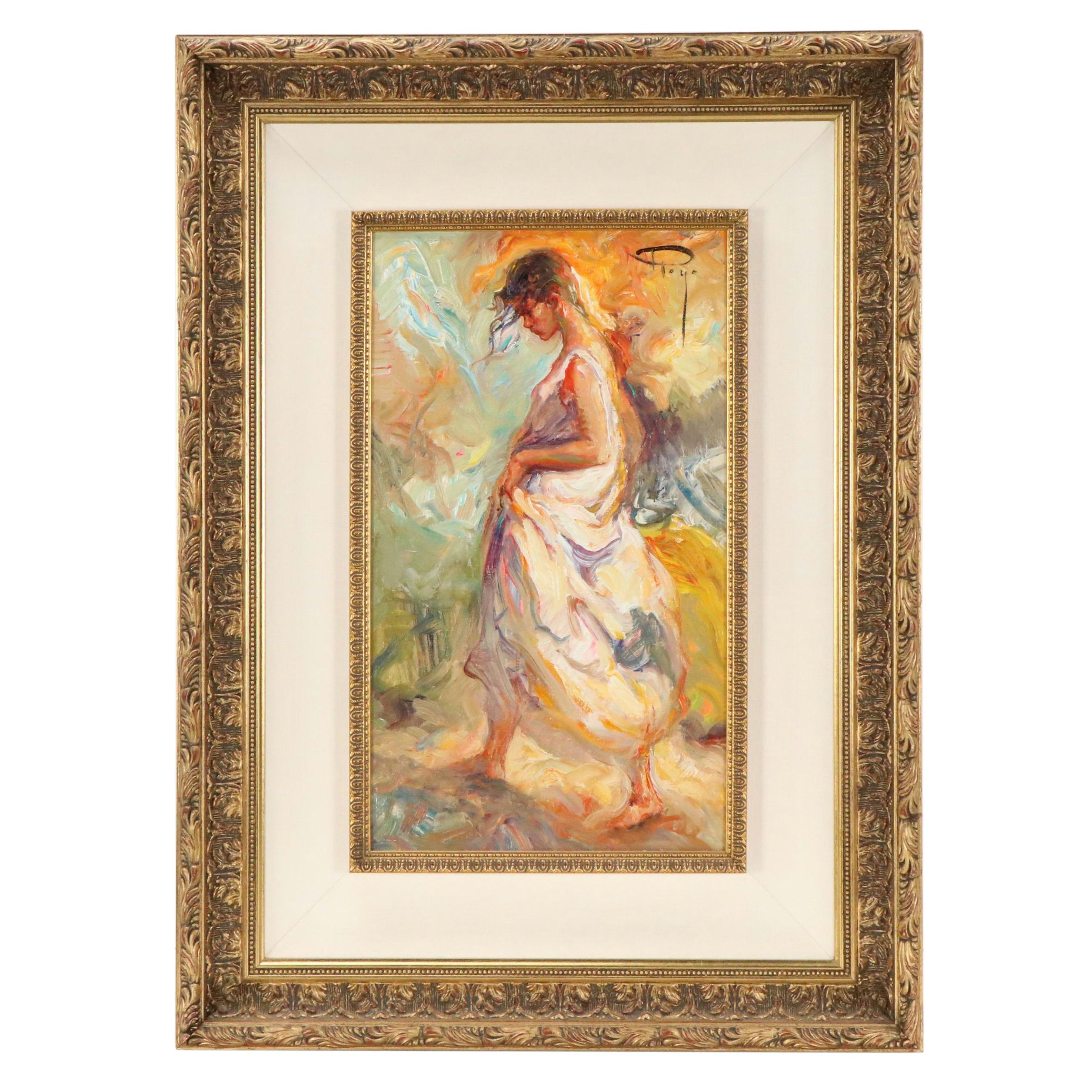 Jose Royo Oil Painting of Figure "Sol de Mediodia"