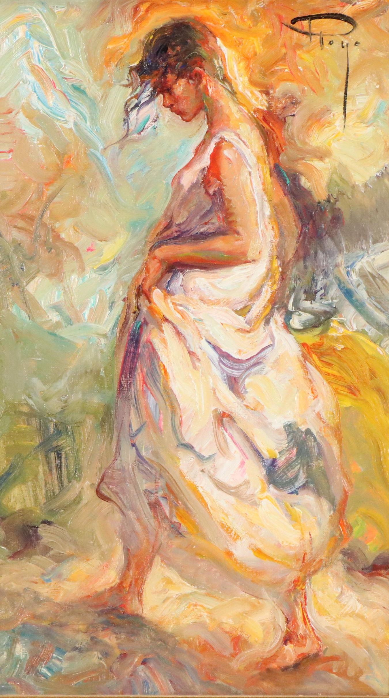 Jose Royo Oil Painting of Figure "Sol de Mediodia"