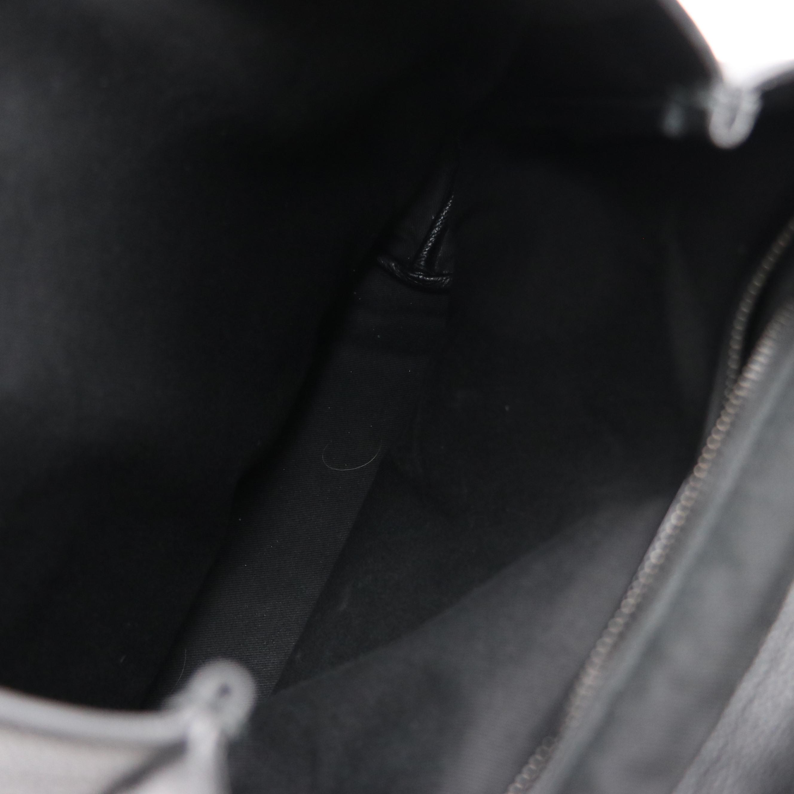 Saint Laurent of Paris Black Grain Leather Backpack