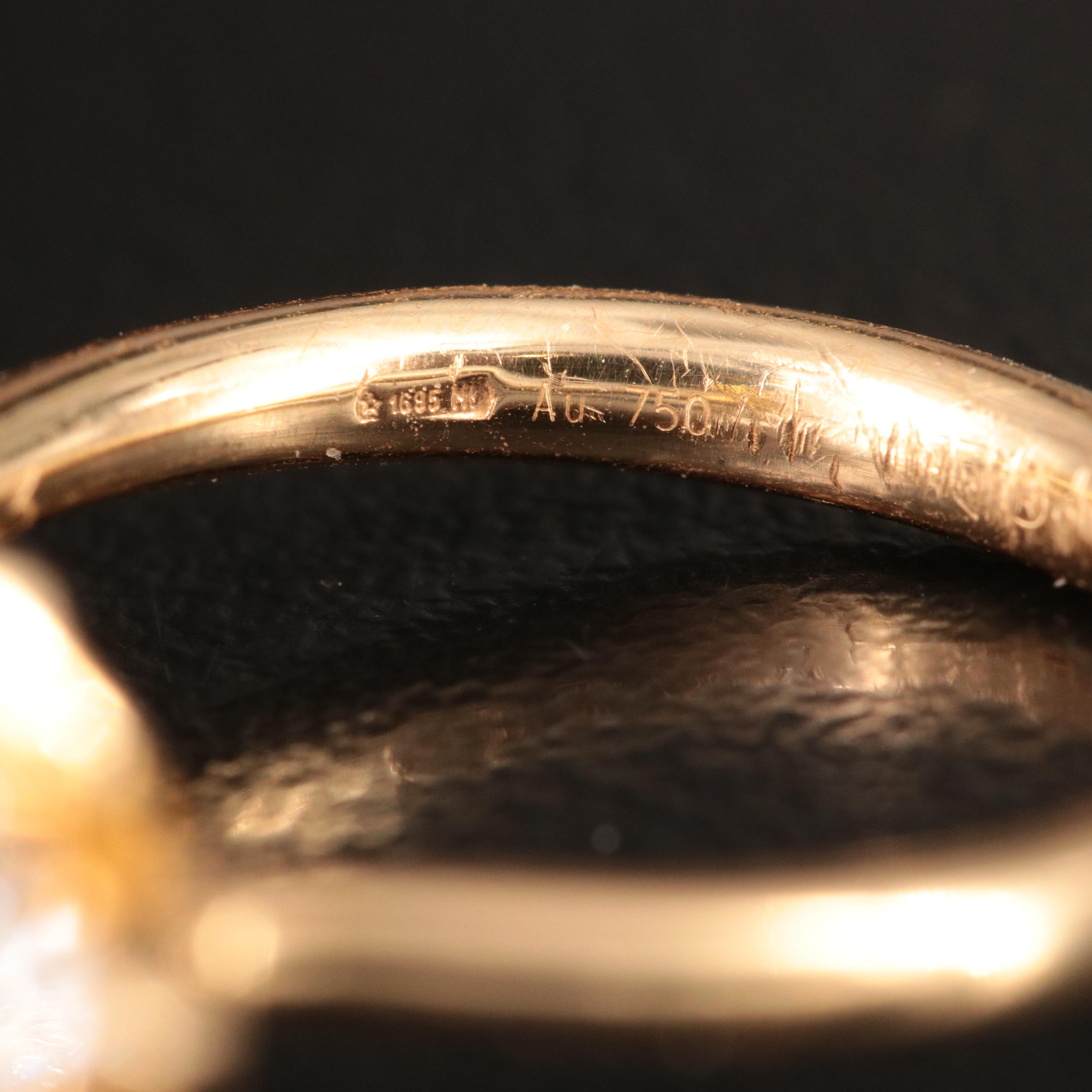 Gucci Flora 18K 0.55 CTW Diamond GG Logo Open Ring