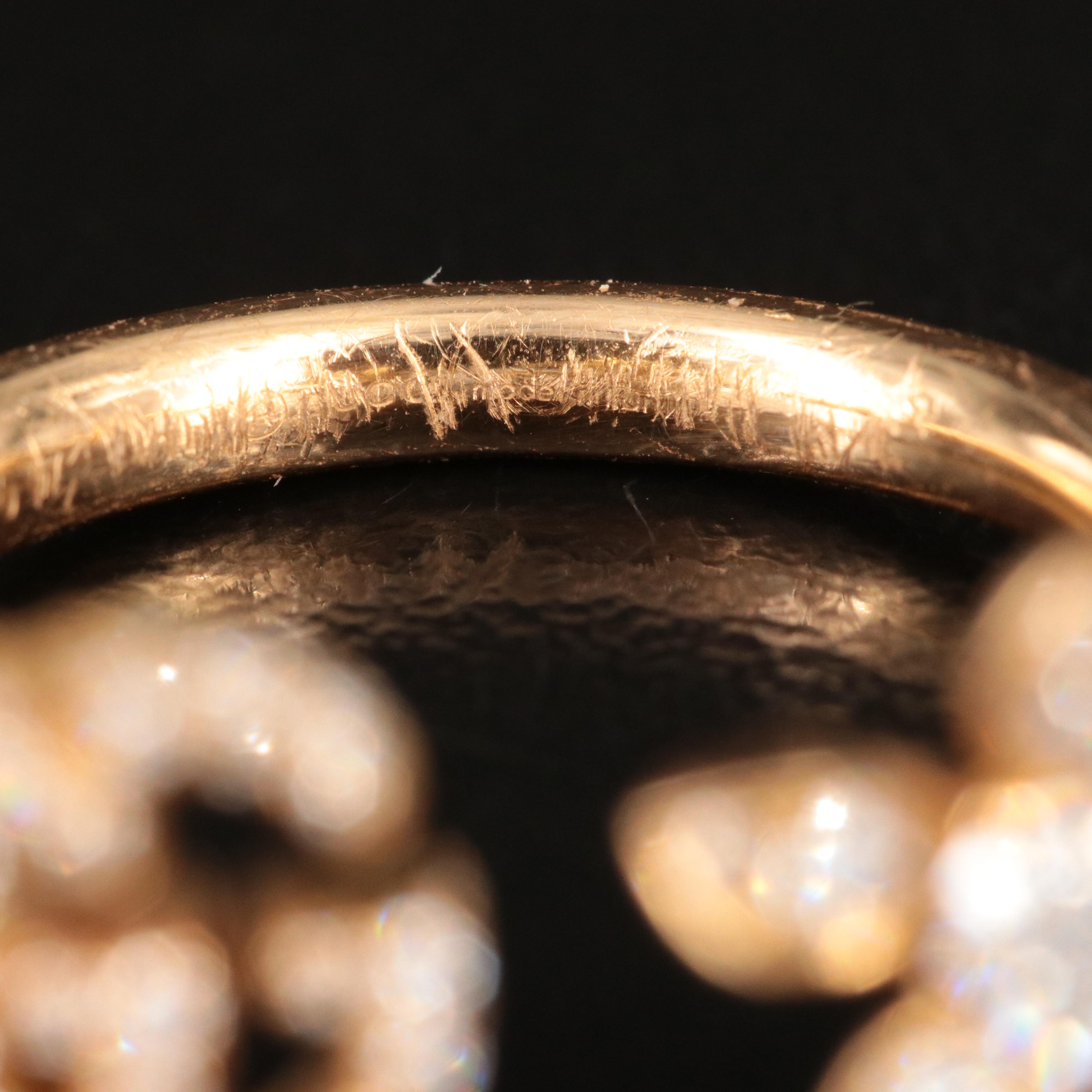 Gucci Flora 18K 0.55 CTW Diamond GG Logo Open Ring