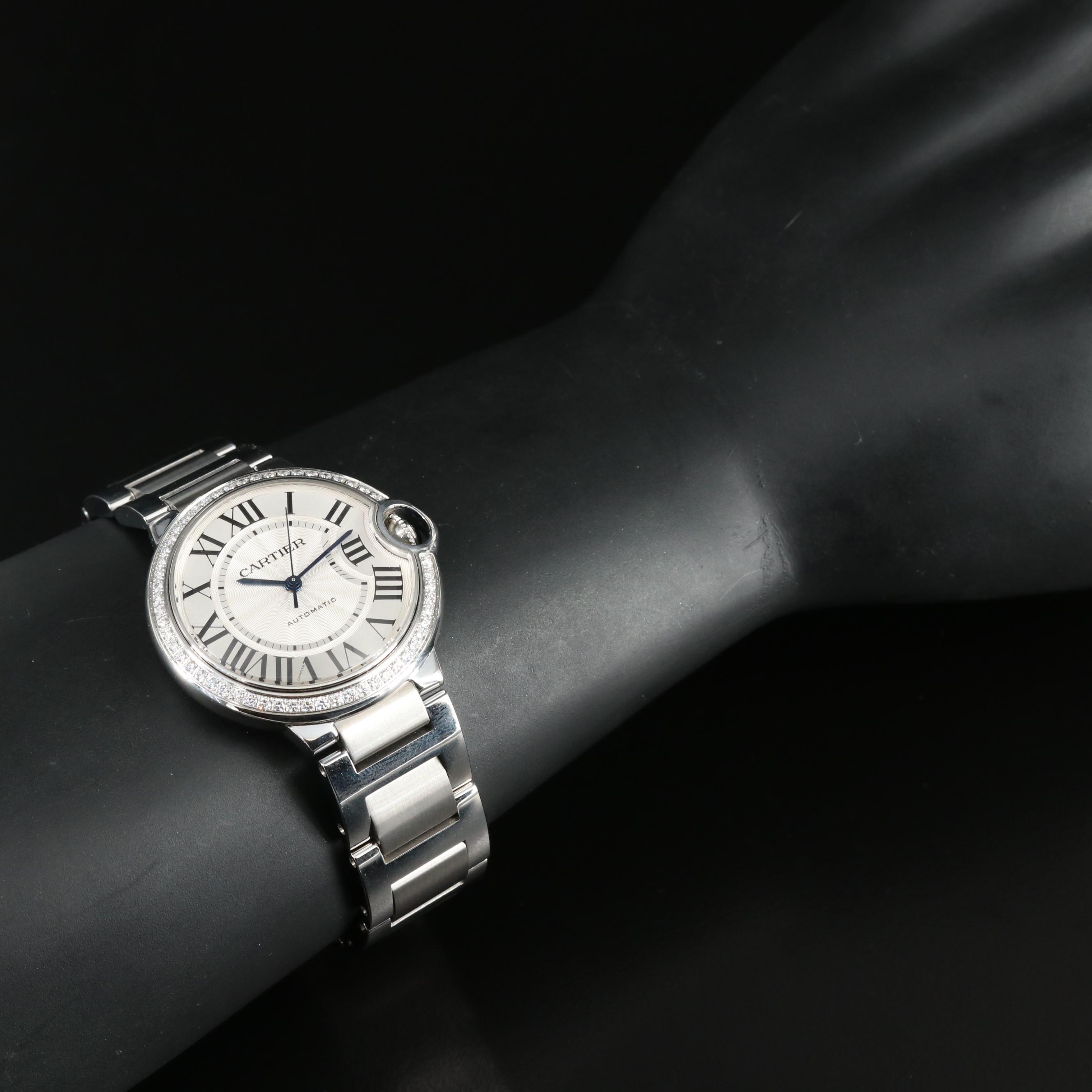 Cartier Ballon Bleu Ref. 4372 Diamond Bezel Watch