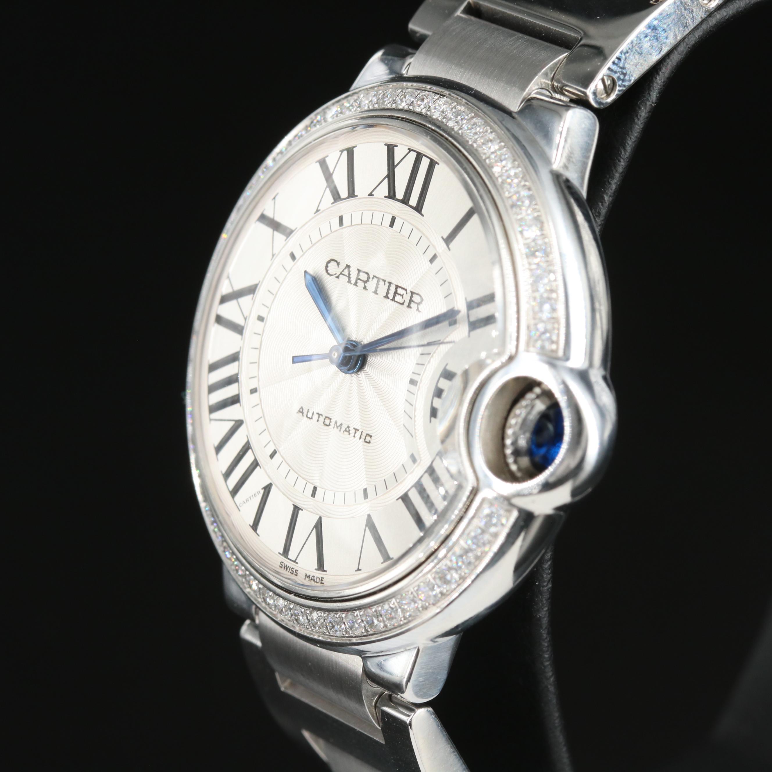 Cartier Ballon Bleu Ref. 4372 Diamond Bezel Watch