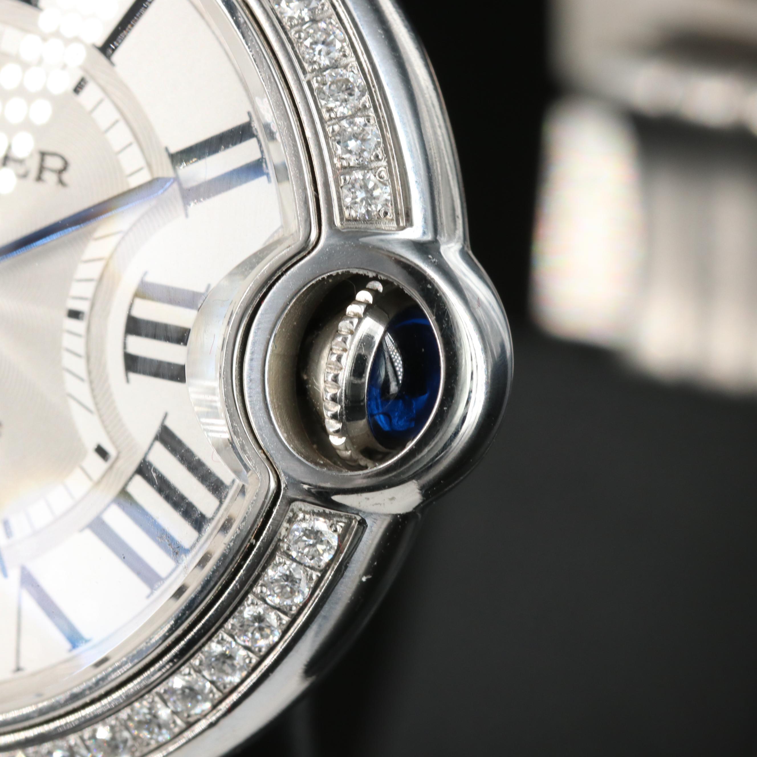 Cartier Ballon Bleu Ref. 4372 Diamond Bezel Watch