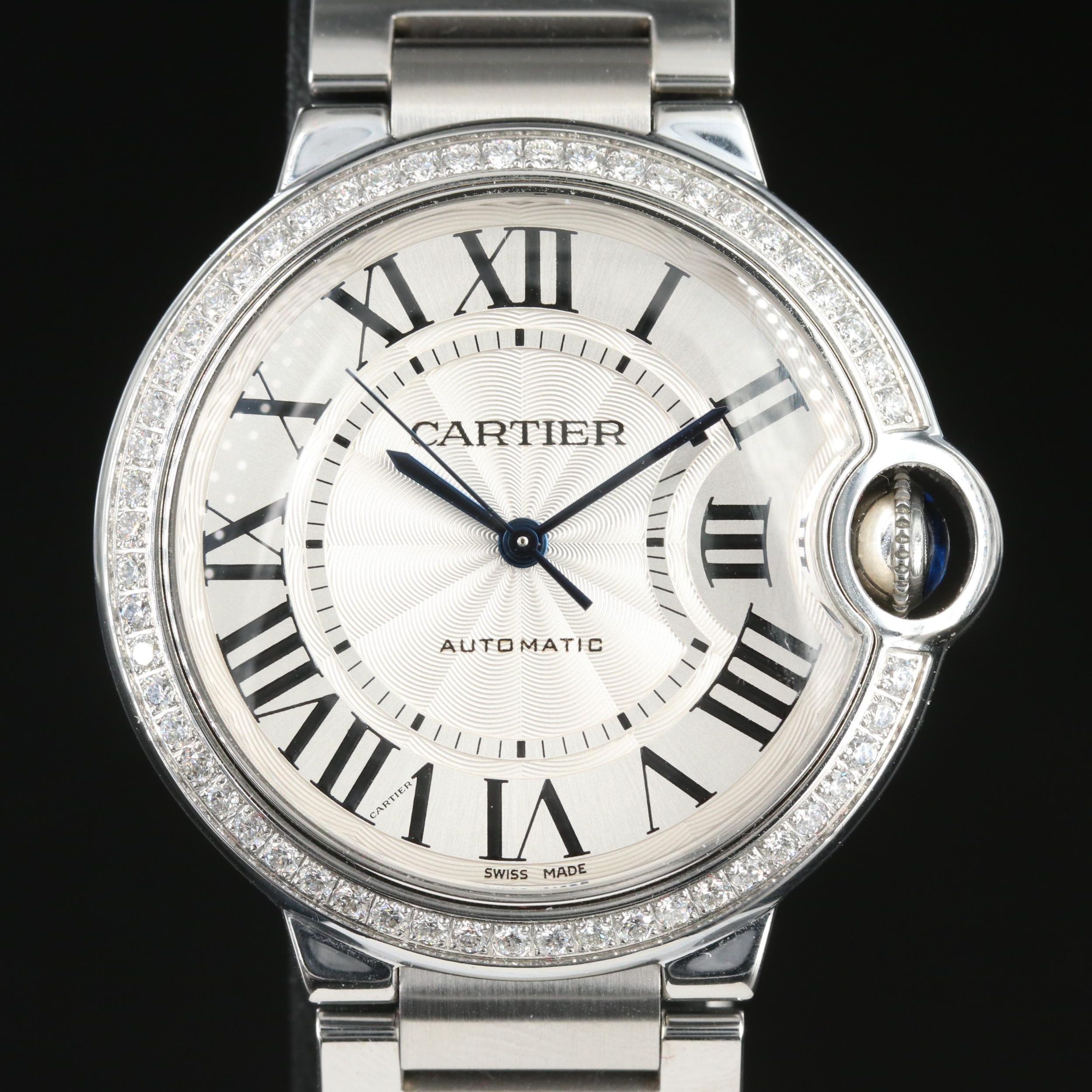 Cartier Ballon Bleu Ref. 4372 Diamond Bezel Watch