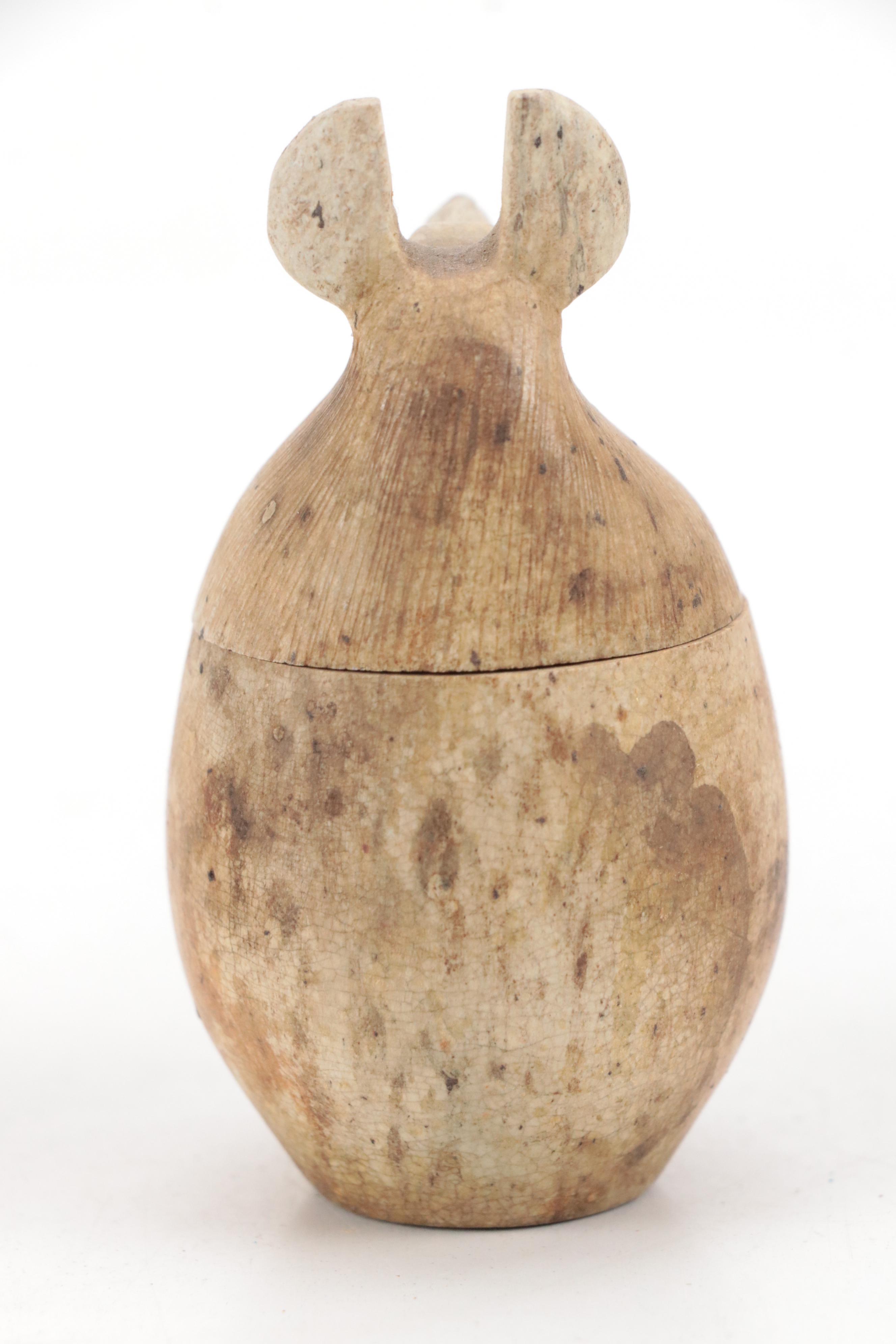 Egyptian Style Carved Stone Canopic Jars