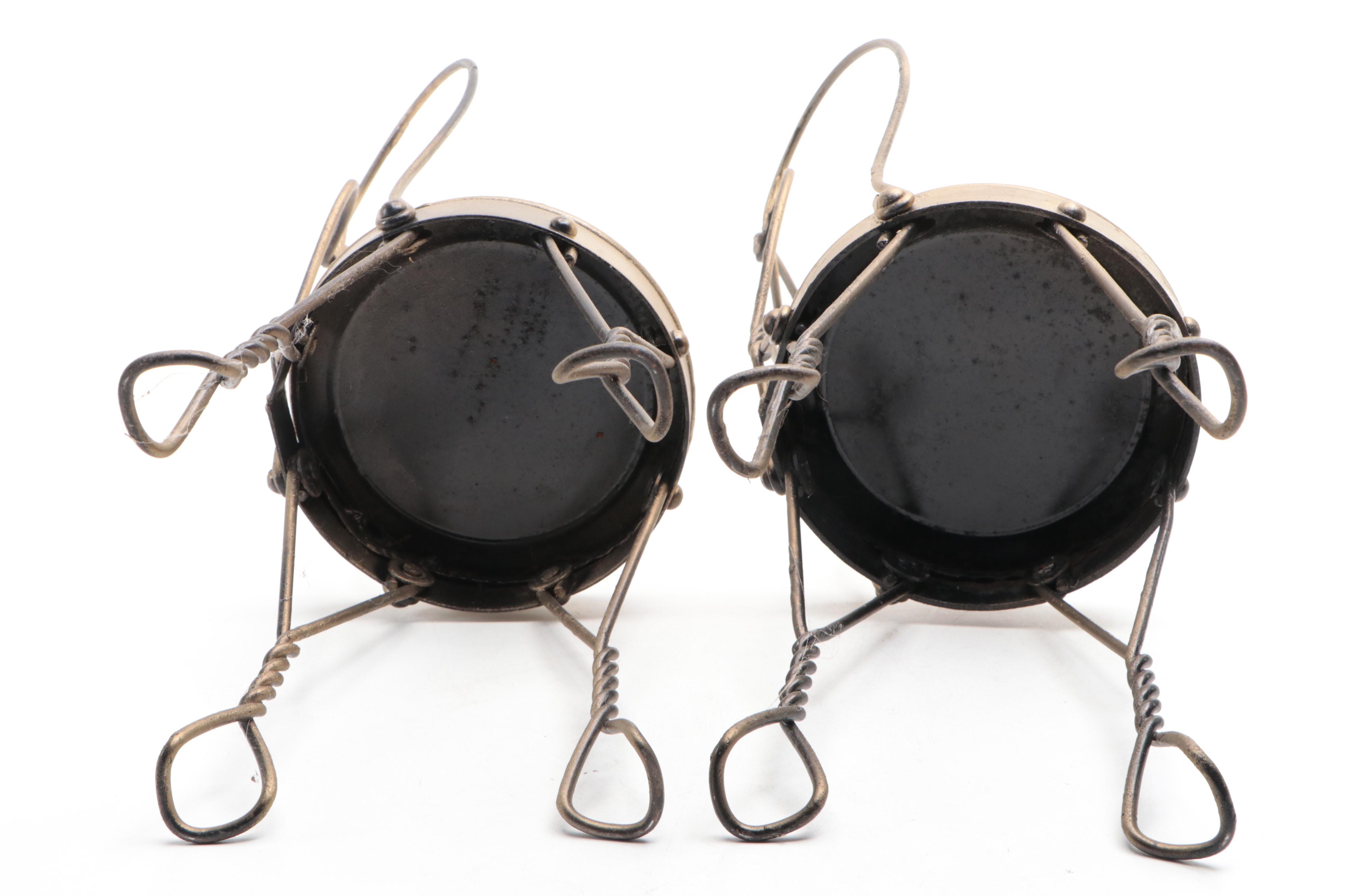 Victorian Style Bent Wire Heart Shaped Back Ice Cream Parlor Children's Chairs