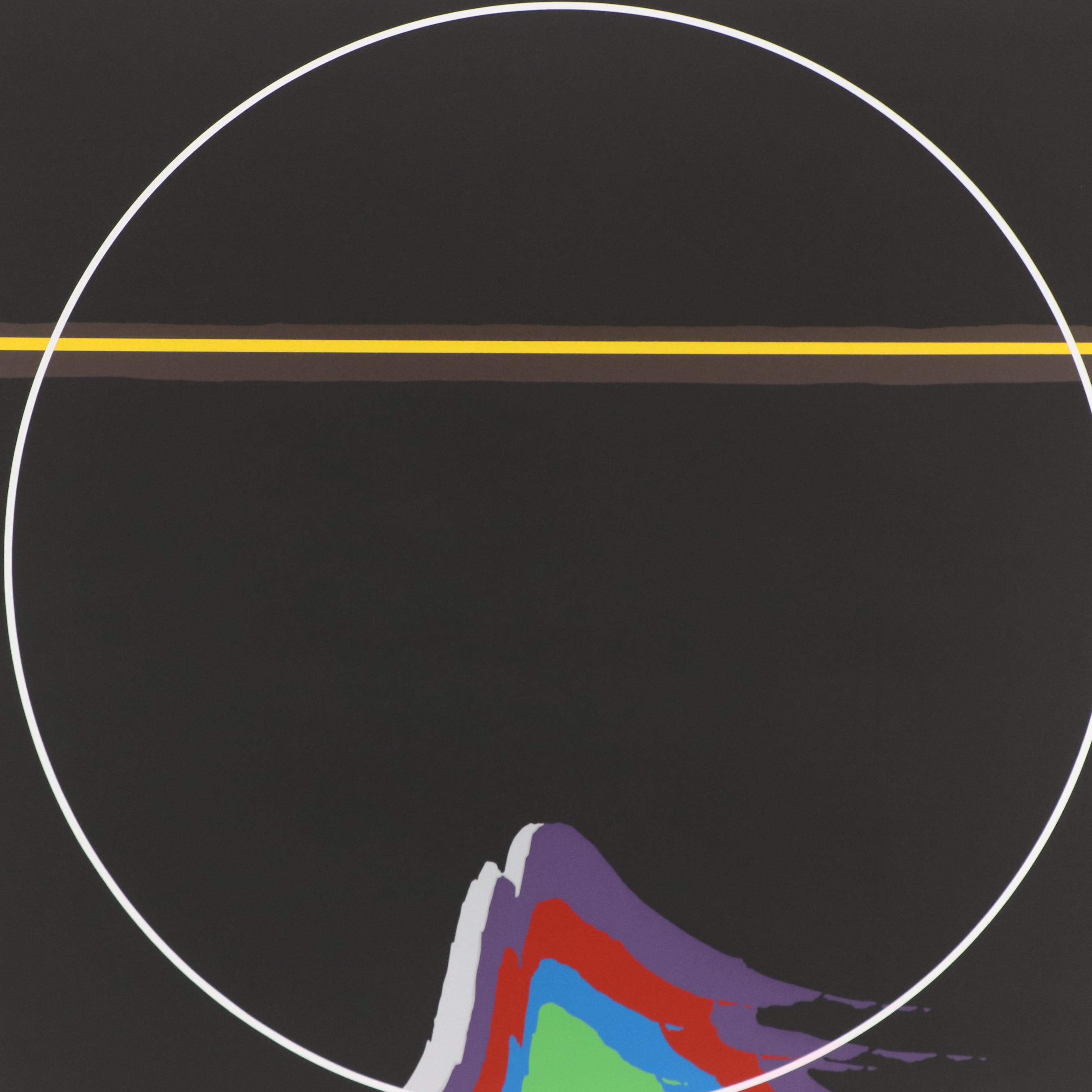 Thomas Whelan Benton Abstract Serigraph "Rainbow Mountain," 1981