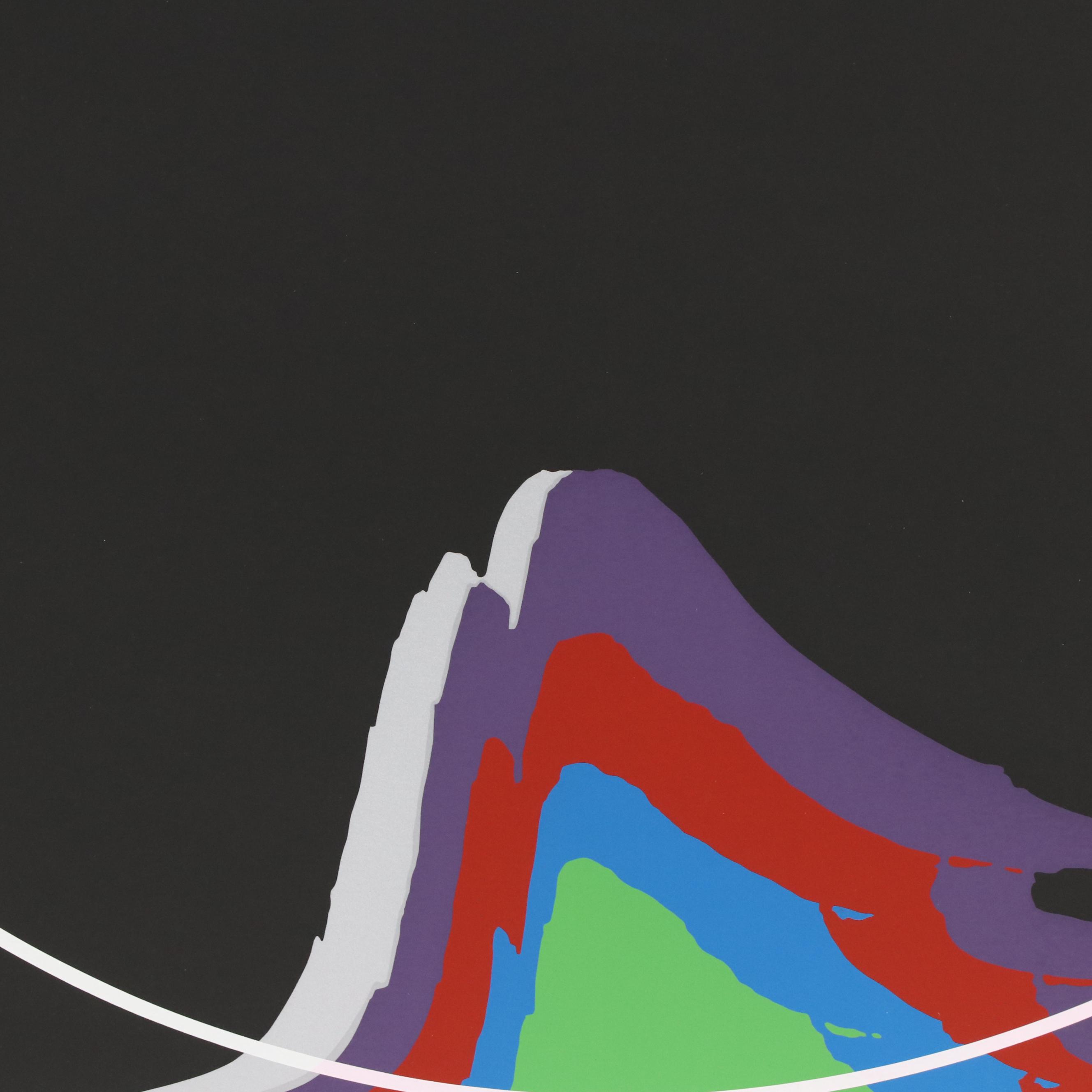 Thomas Whelan Benton Abstract Serigraph "Rainbow Mountain," 1981