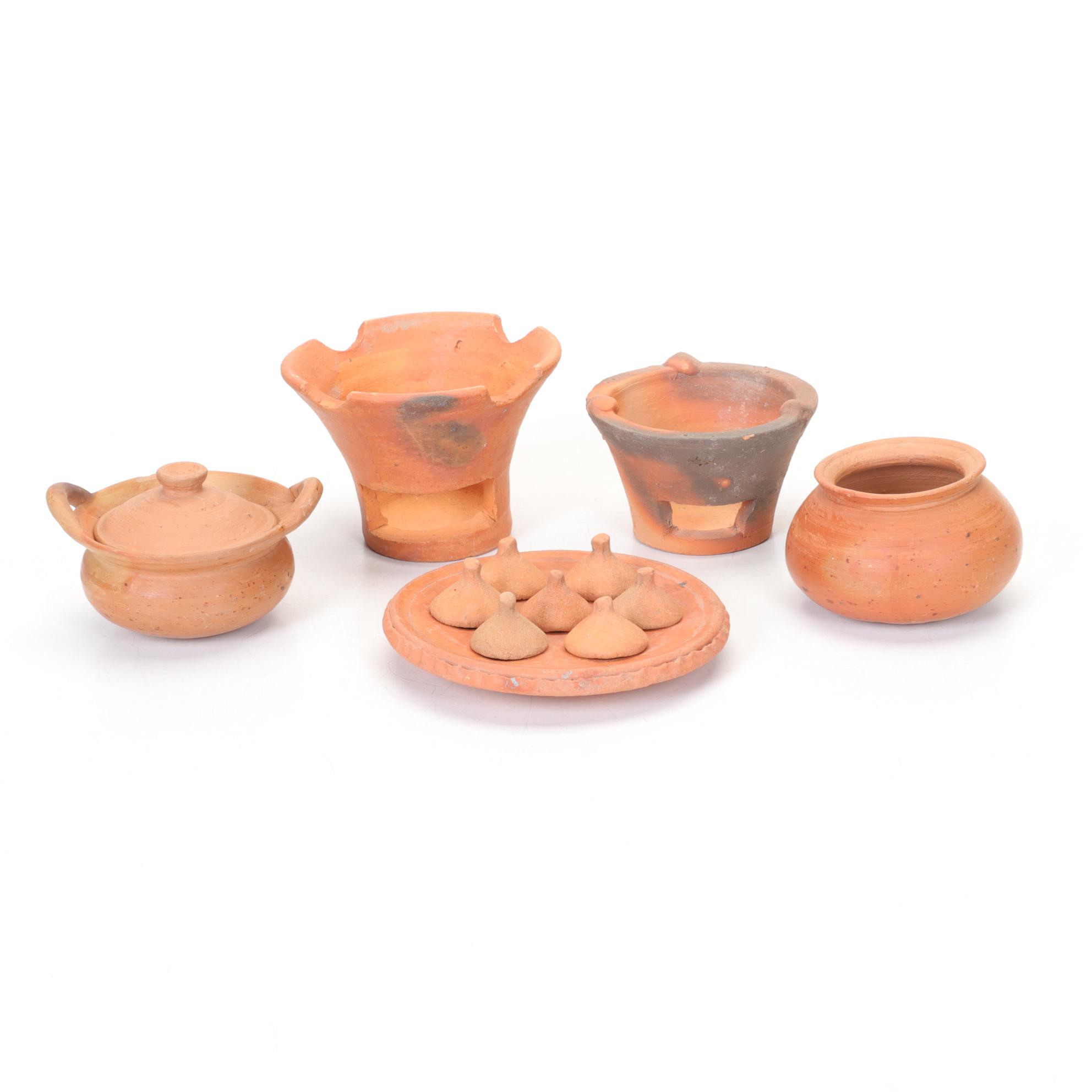 Mini Terracotta Pots and Dishes with Lid