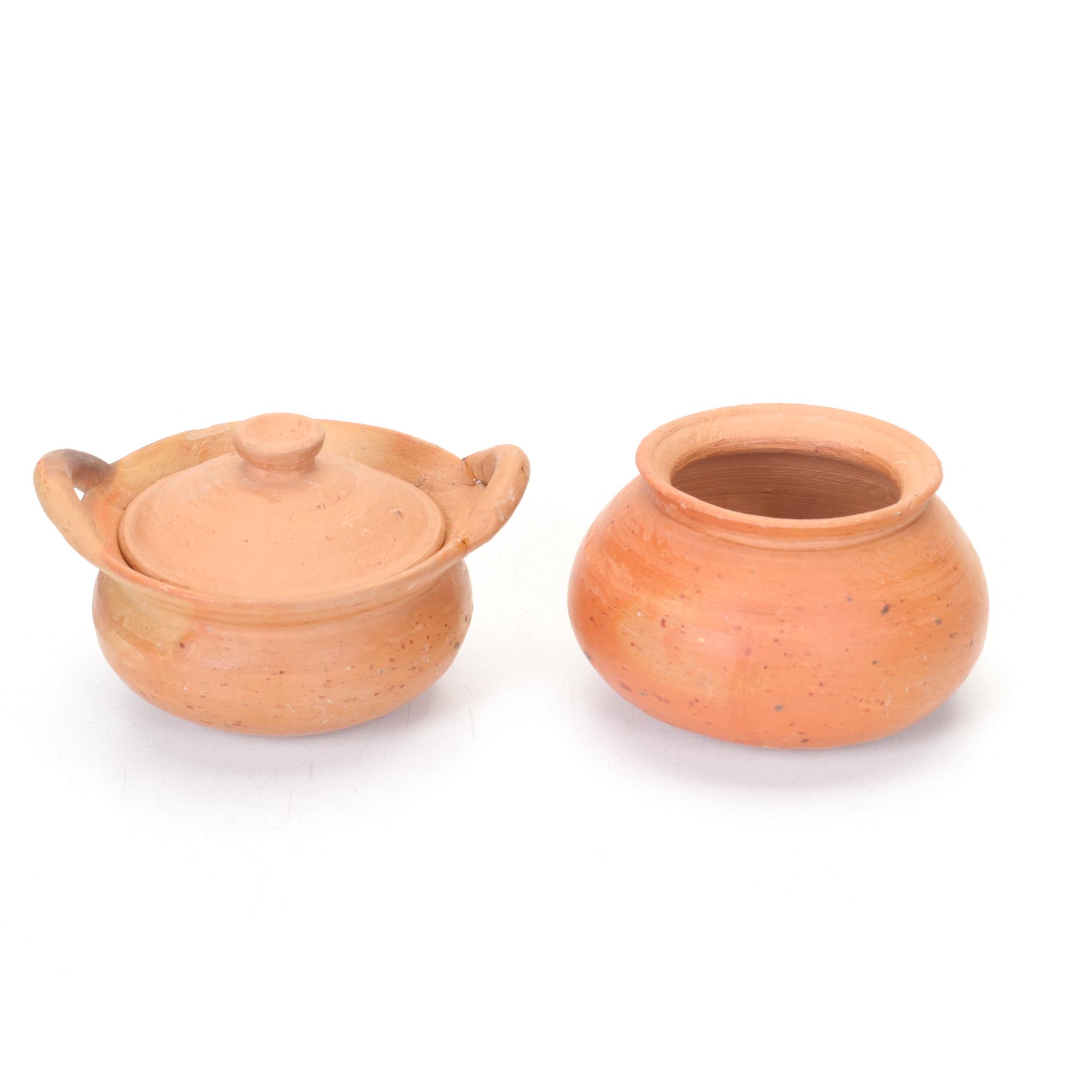 Mini Terracotta Pots and Dishes with Lid