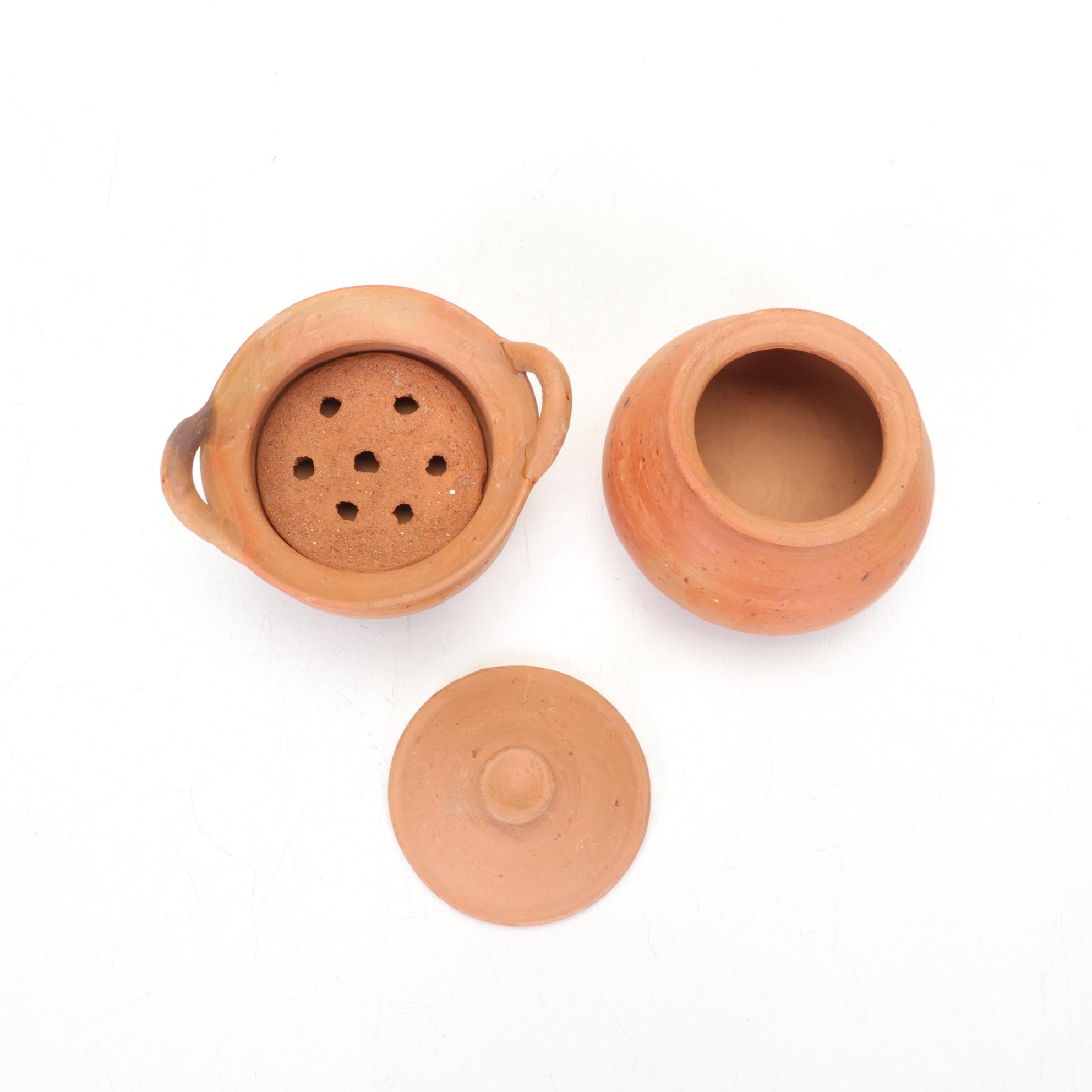 Mini Terracotta Pots and Dishes with Lid