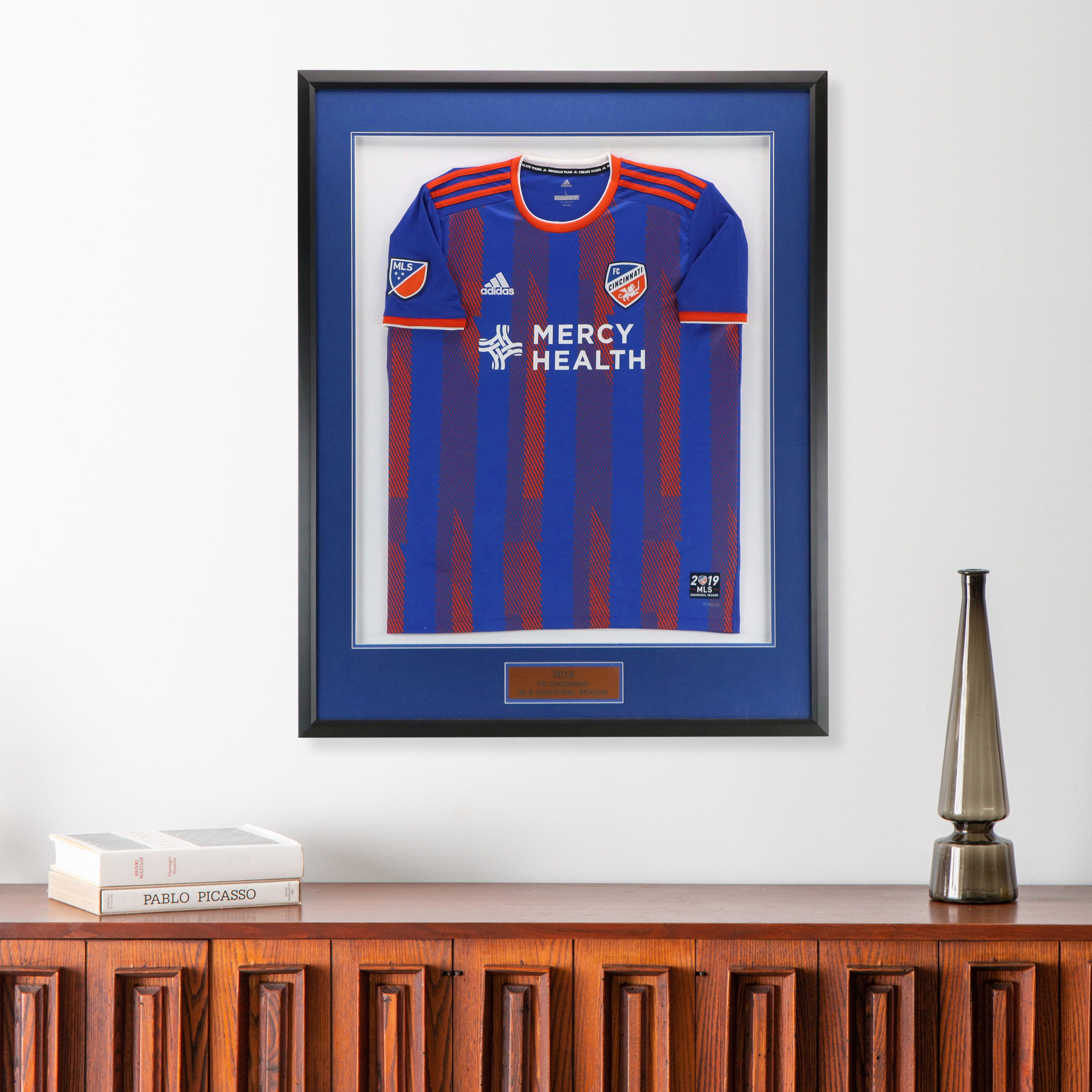 2019 FC Cincinnati Inaugural Season Soccer Jersey in Matted Frame