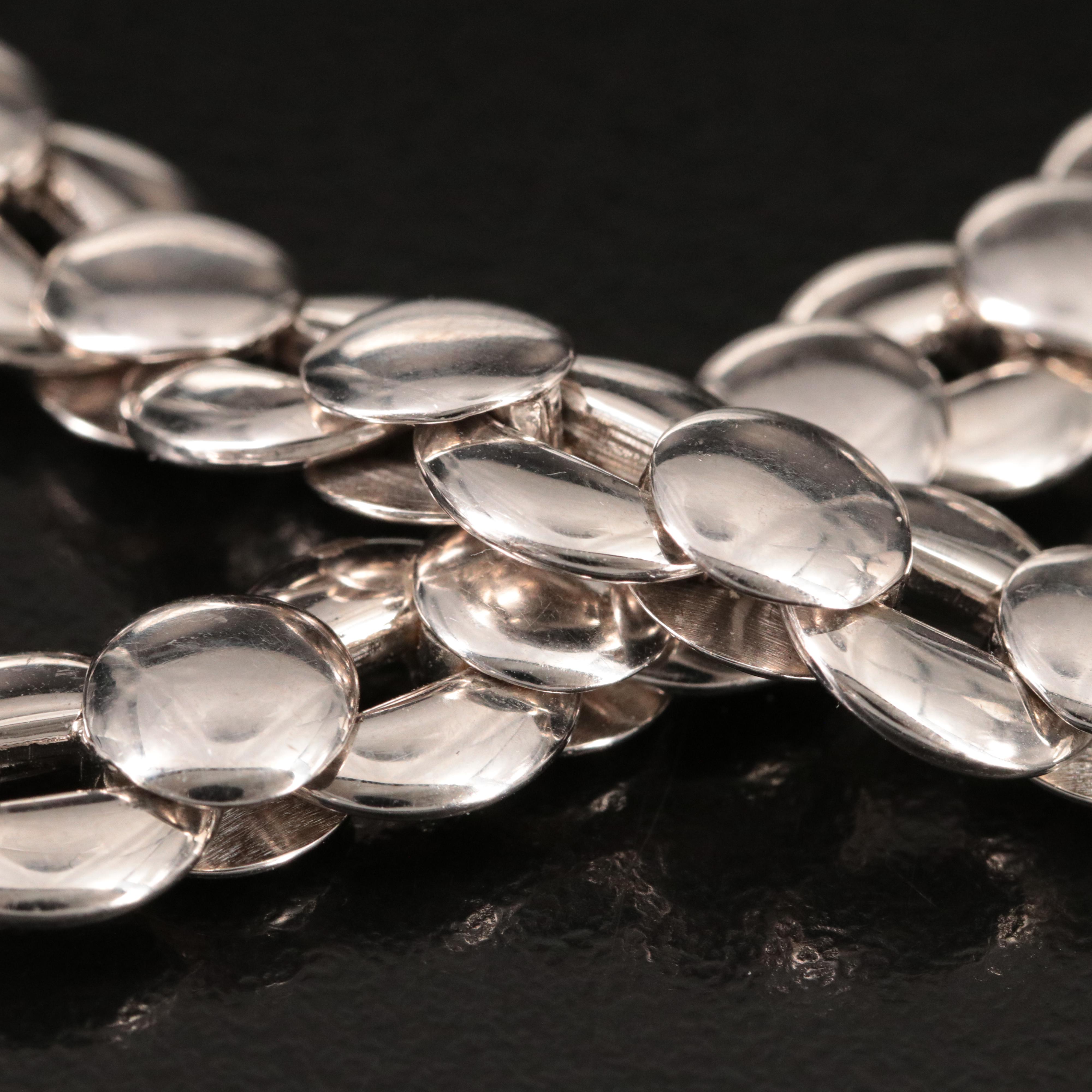 Chiampesan Fabris 18K Fancy Link Bracelet with Sapphire Accent