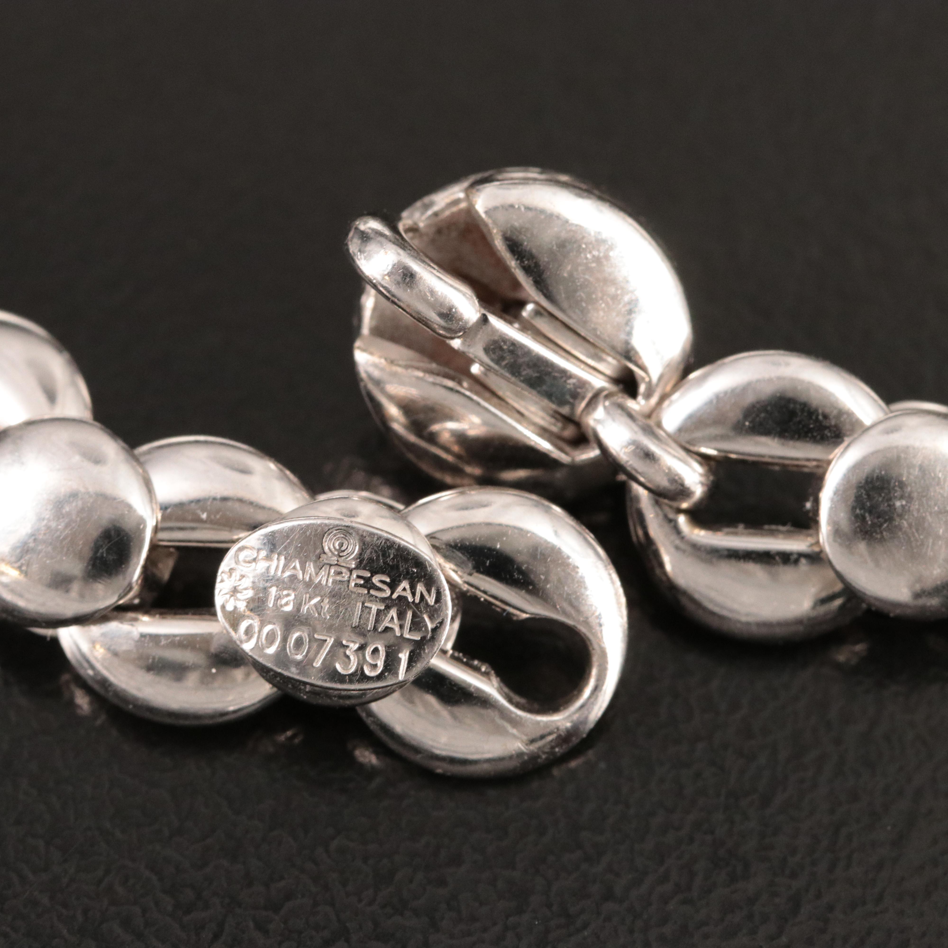 Chiampesan Fabris 18K Fancy Link Bracelet with Sapphire Accent