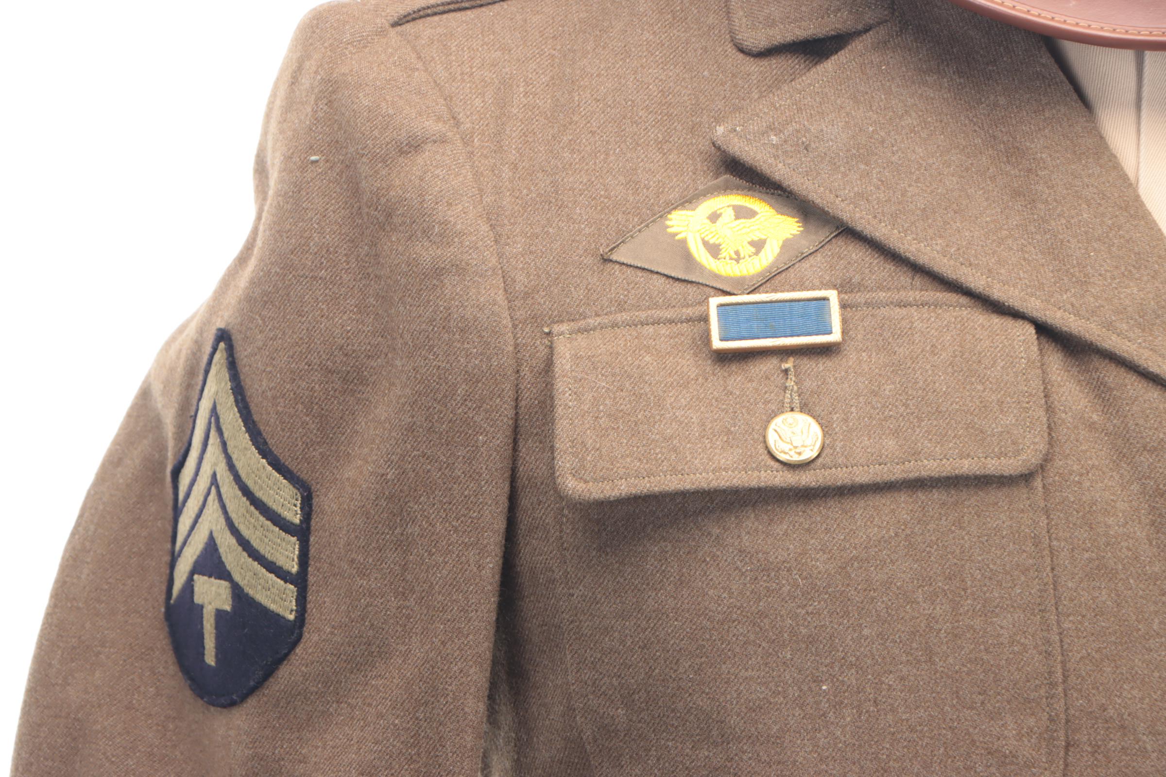 World War II U.S. Army Dress Coat, Uniform, Cap, Letters, Trunk and More