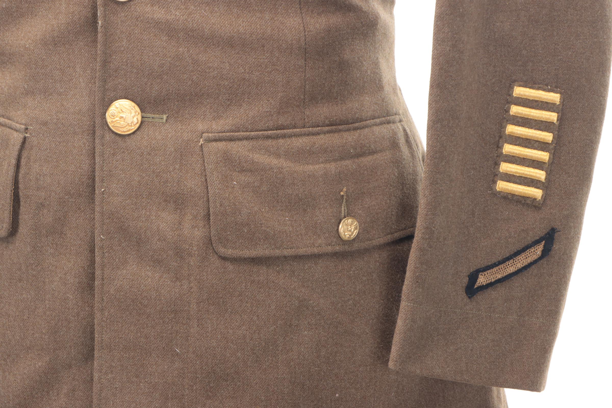 World War II U.S. Army Dress Coat, Uniform, Cap, Letters, Trunk and More