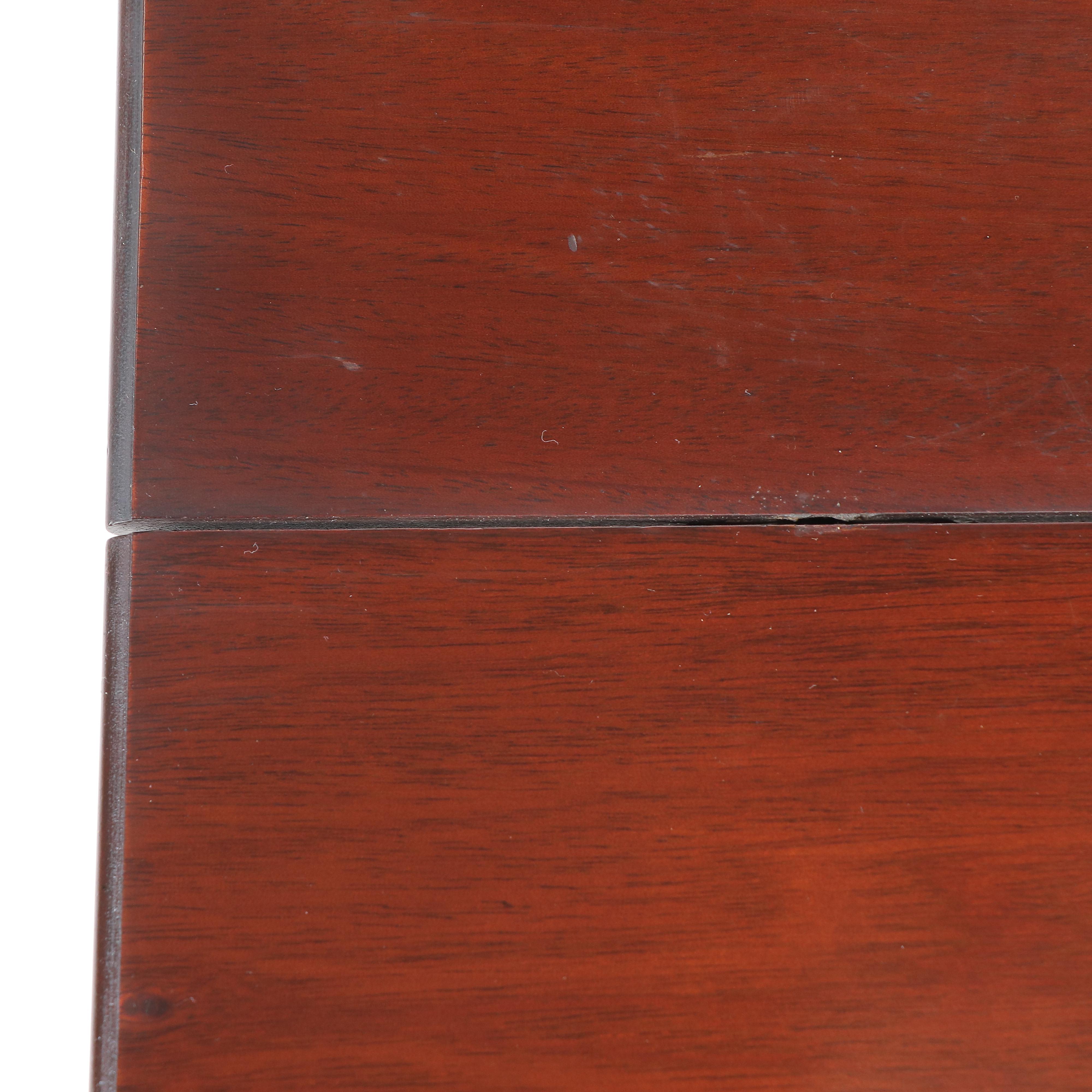 Duncan Phyfe Style Mahogany Twist Top Game Table, Early to Mid-20th Century