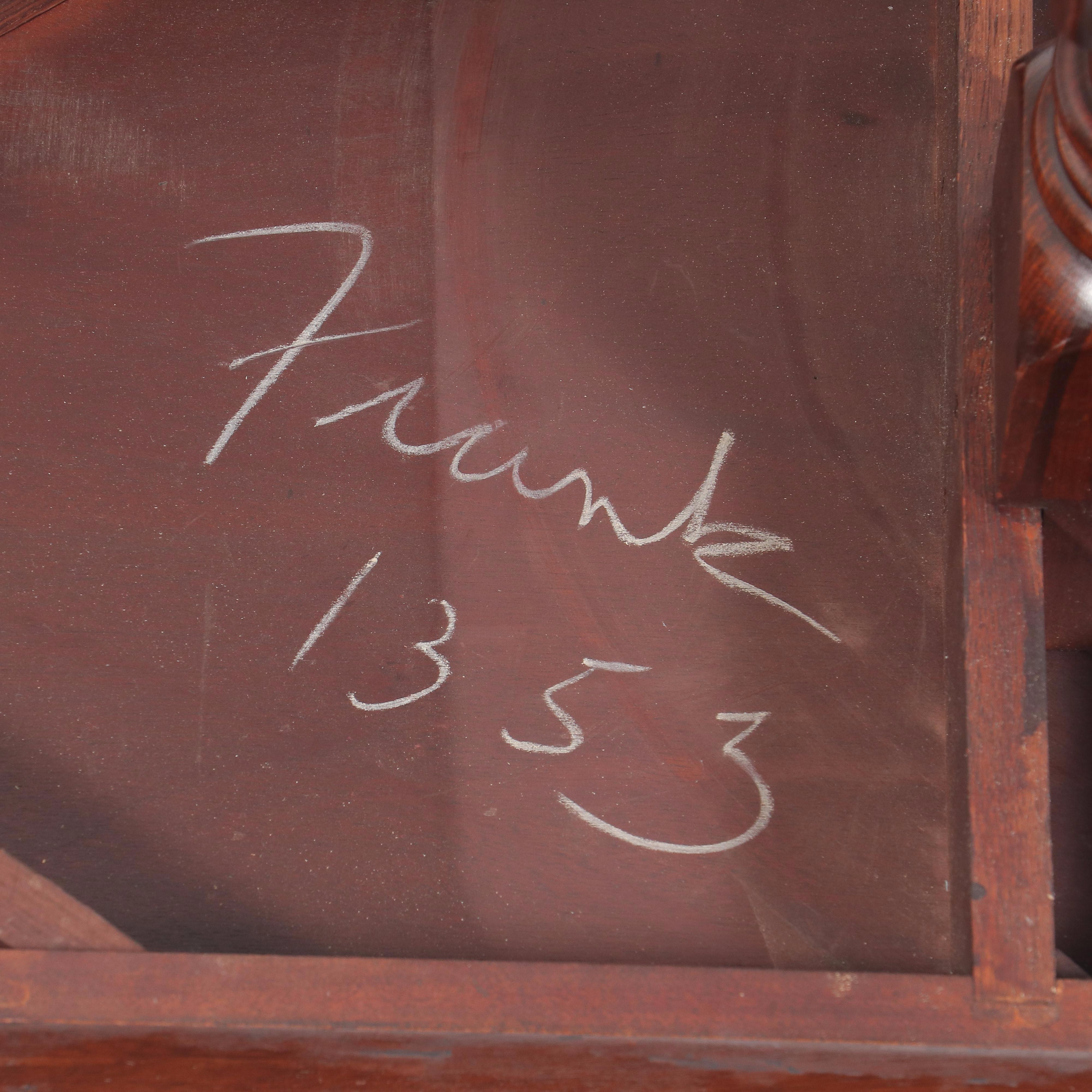 Duncan Phyfe Style Mahogany Twist Top Game Table, Early to Mid-20th Century