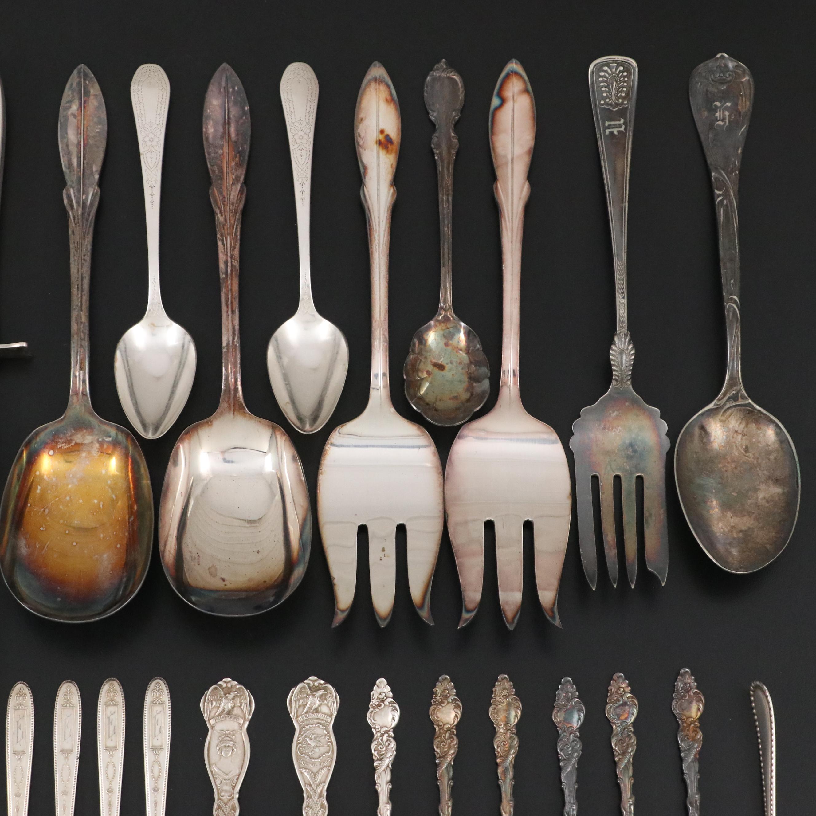 Community Plate Flatware with Other Silver Plate Serving Utensils, Sharpener