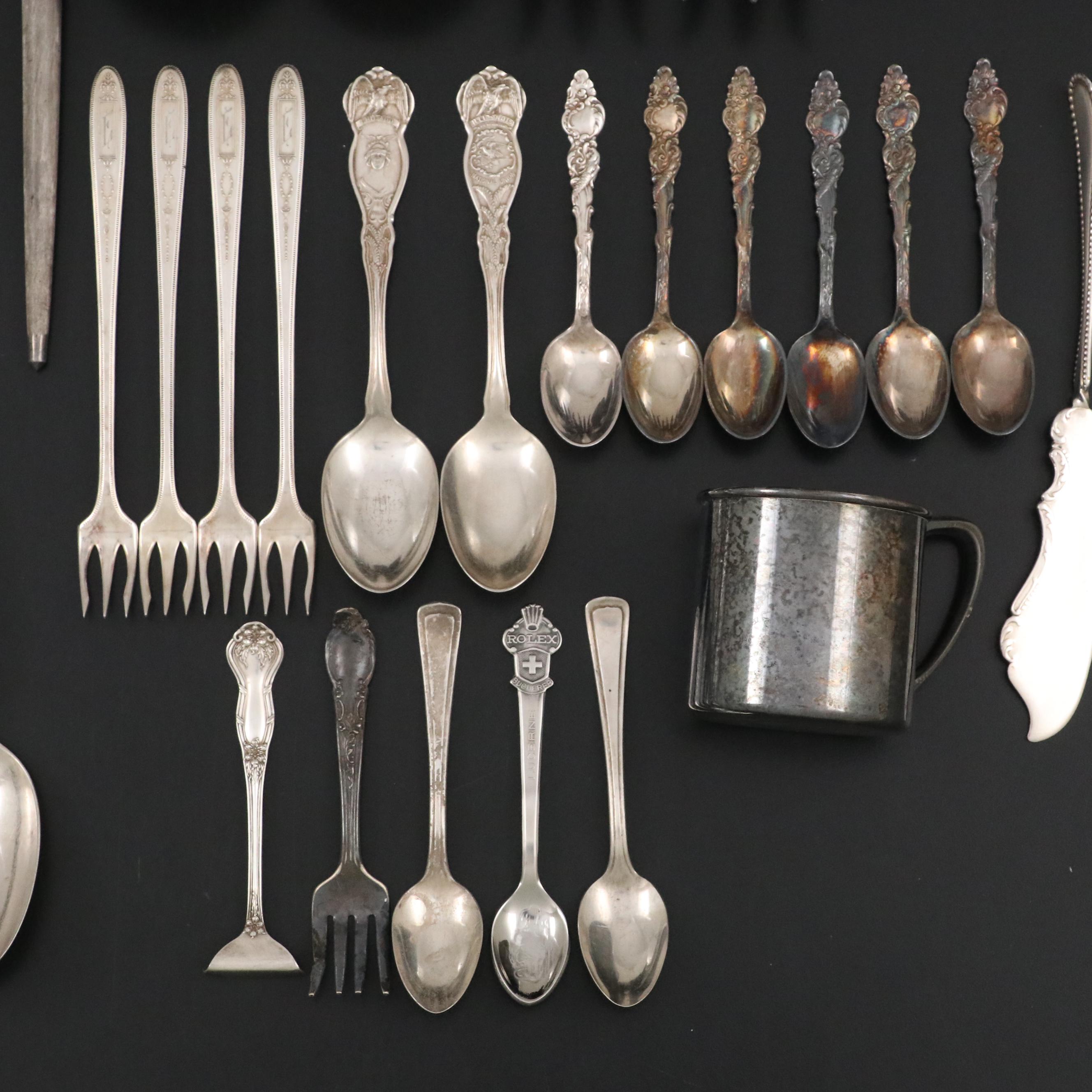 Community Plate Flatware with Other Silver Plate Serving Utensils, Sharpener