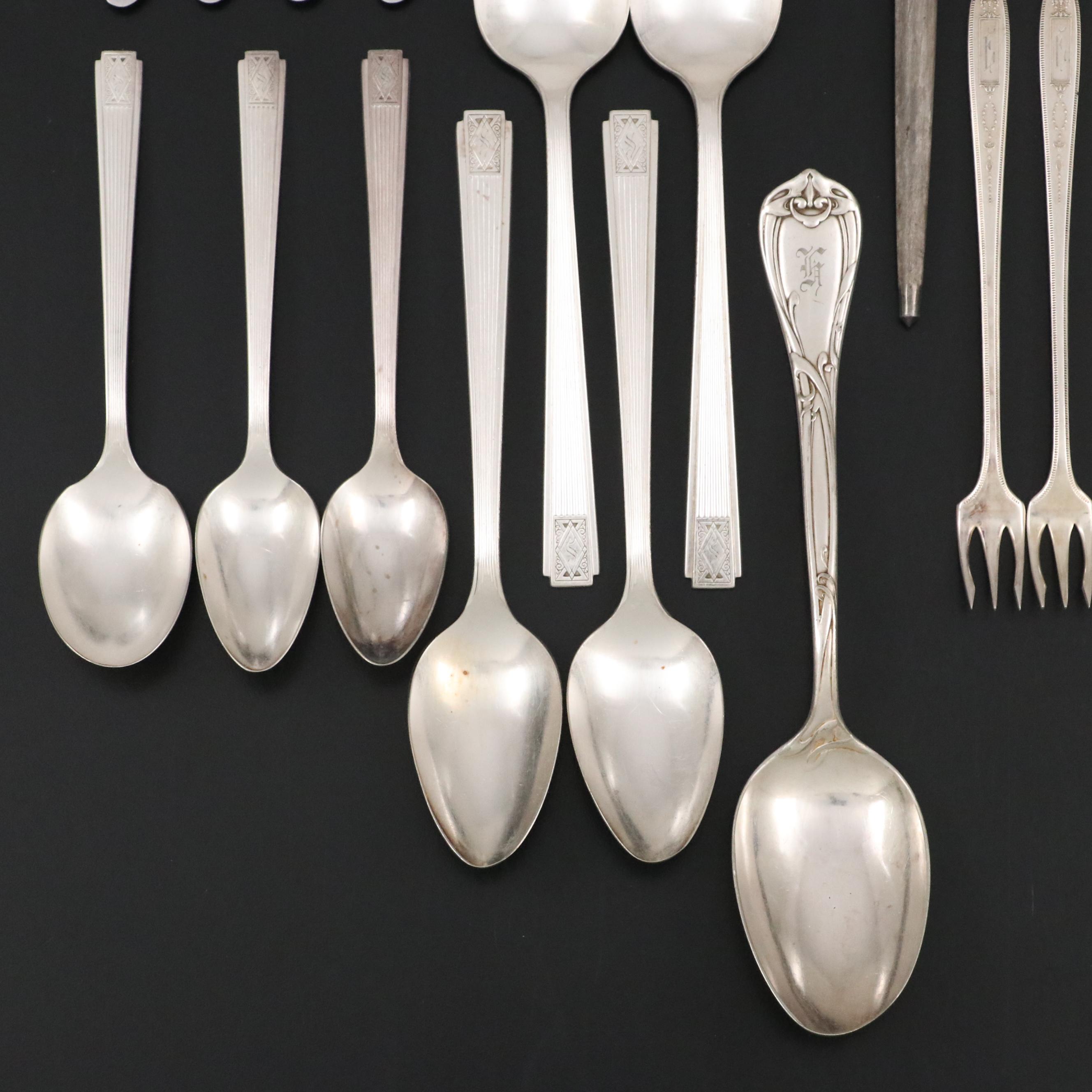 Community Plate Flatware with Other Silver Plate Serving Utensils, Sharpener