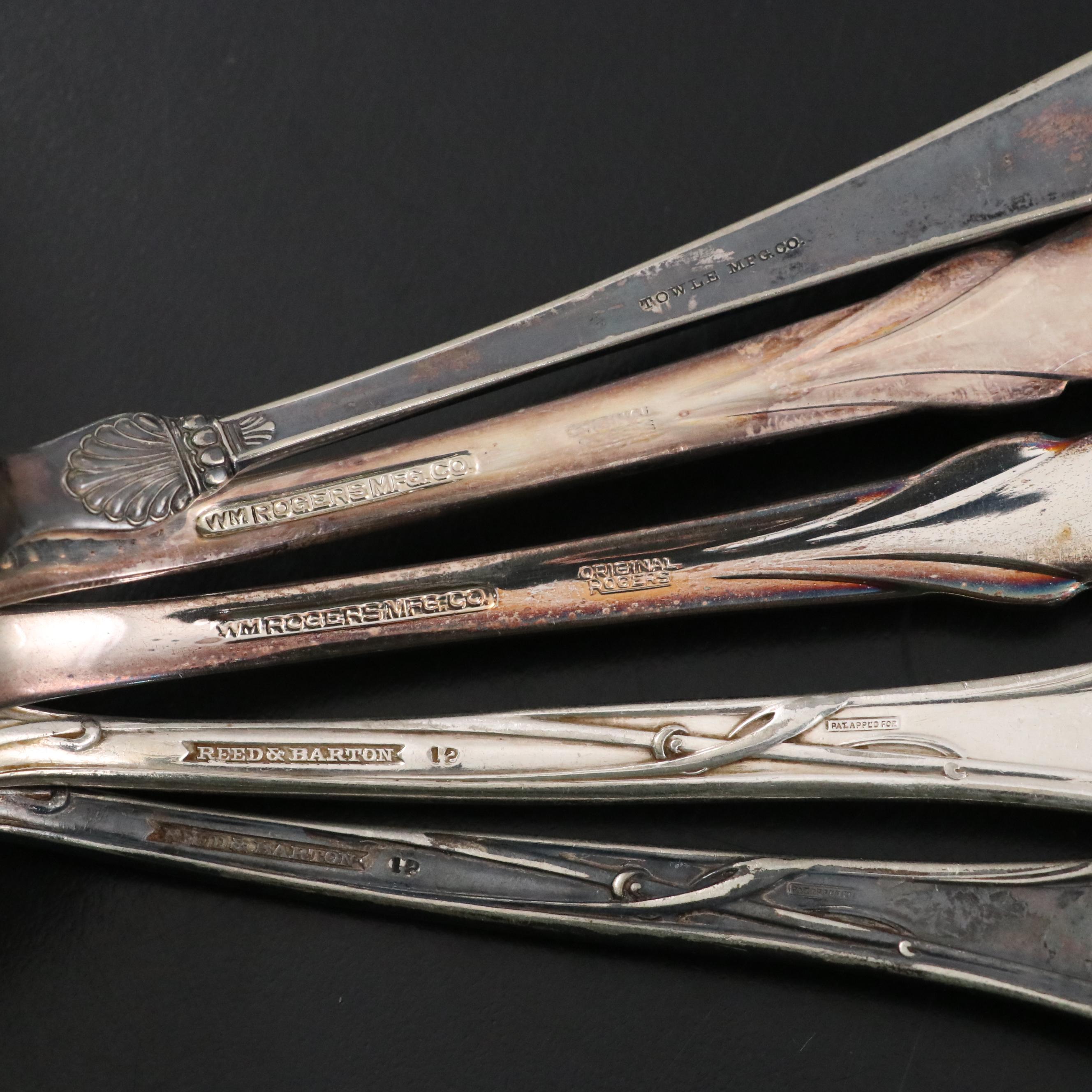 Community Plate Flatware with Other Silver Plate Serving Utensils, Sharpener