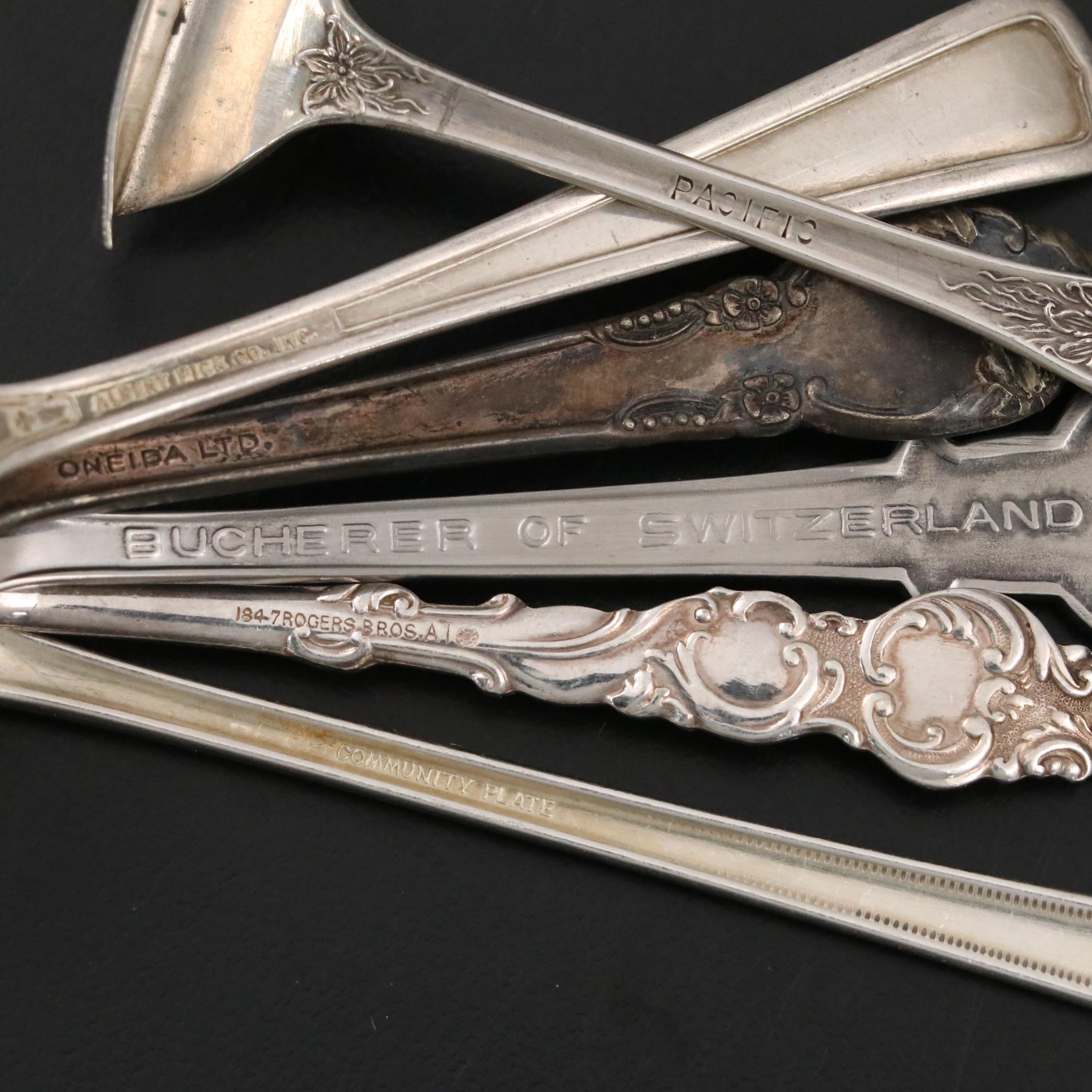 Community Plate Flatware with Other Silver Plate Serving Utensils, Sharpener