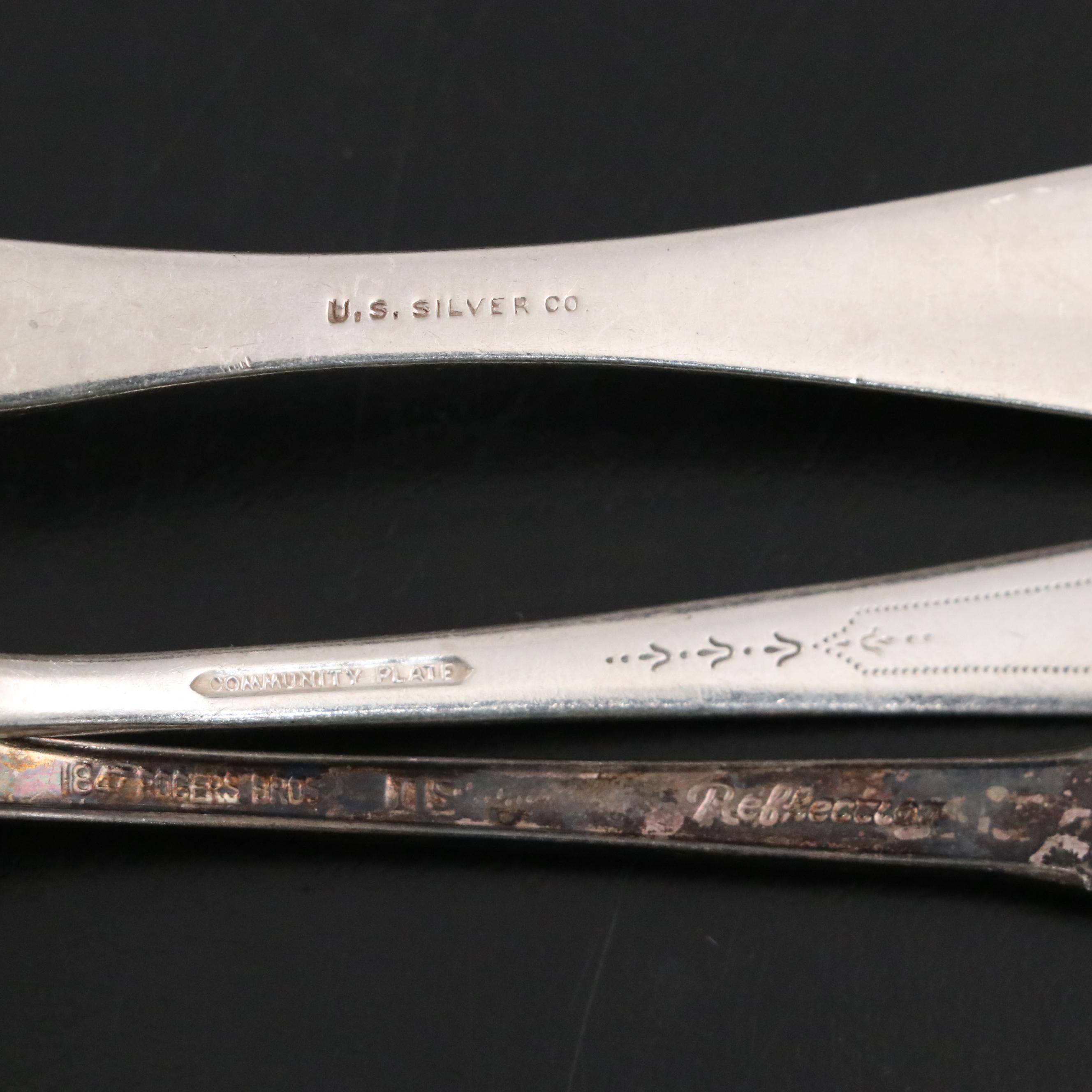 Community Plate Flatware with Other Silver Plate Serving Utensils, Sharpener